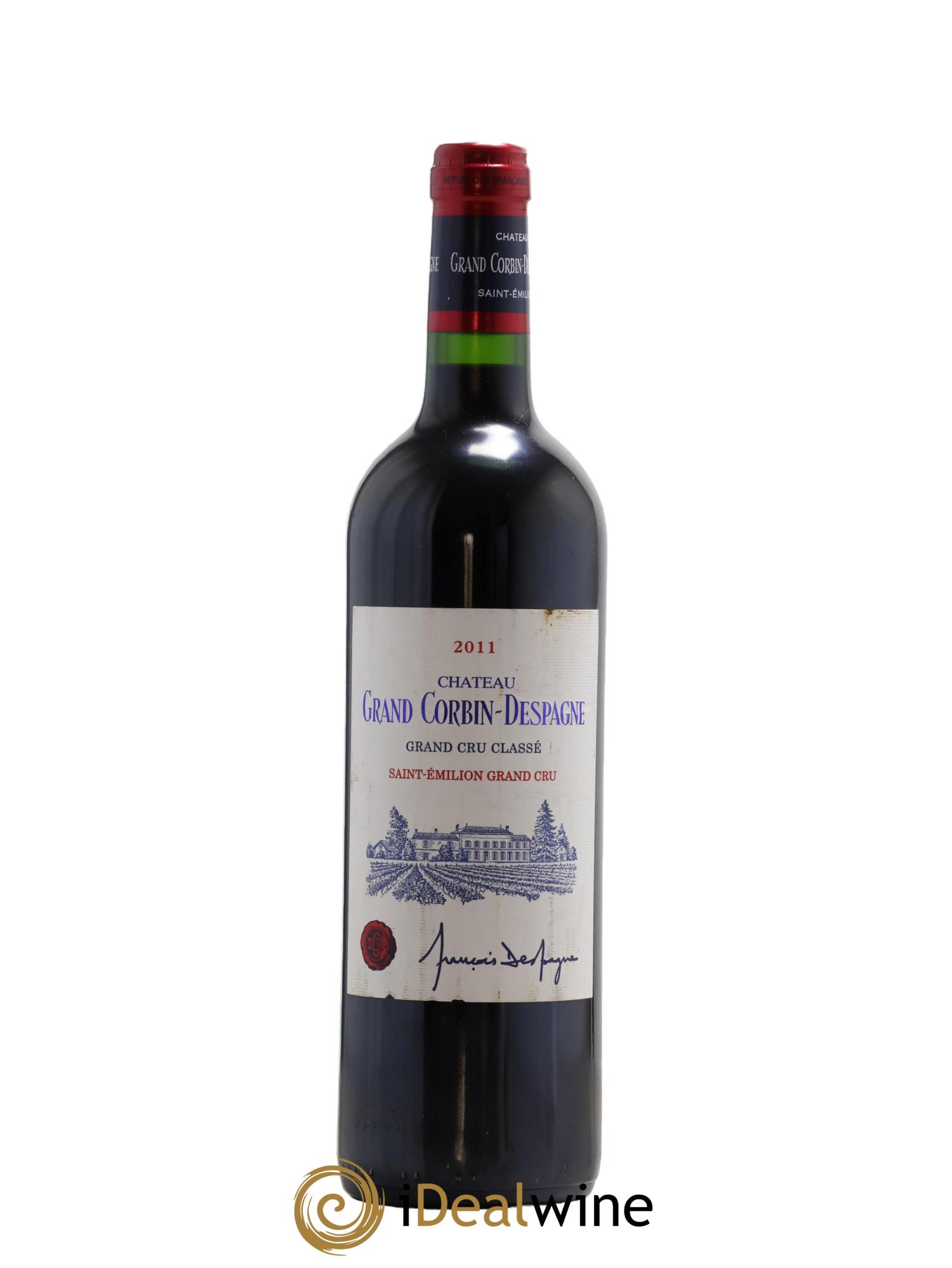 Château Grand Corbin Despagne Grand Cru Classé 2011 - Lot de 1 bouteille - 0