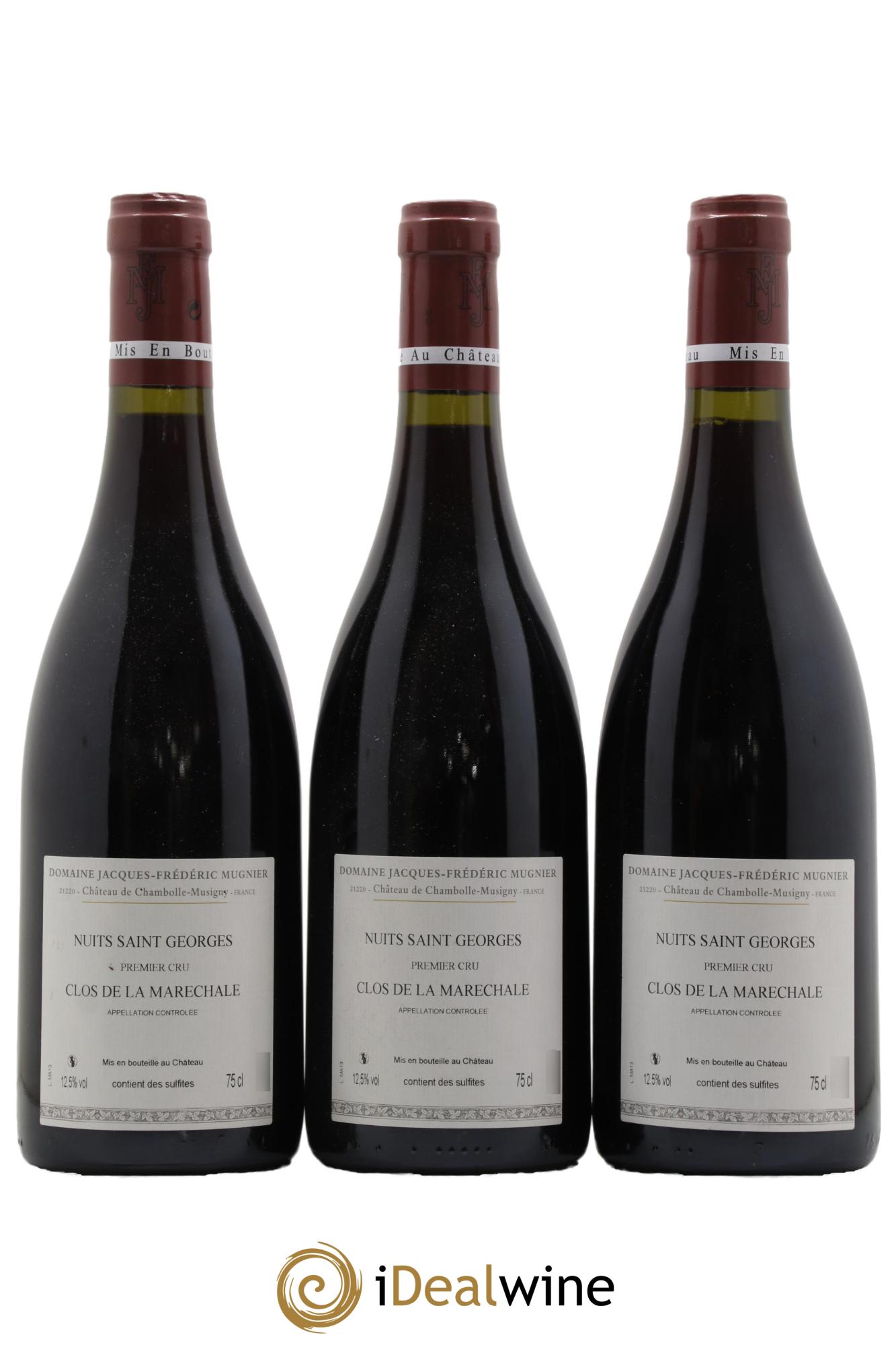 Nuits Saint-Georges 1er Cru Clos de La Maréchale Jacques-Frédéric Mugnier  2013 - Lot de 3 bouteilles - 1