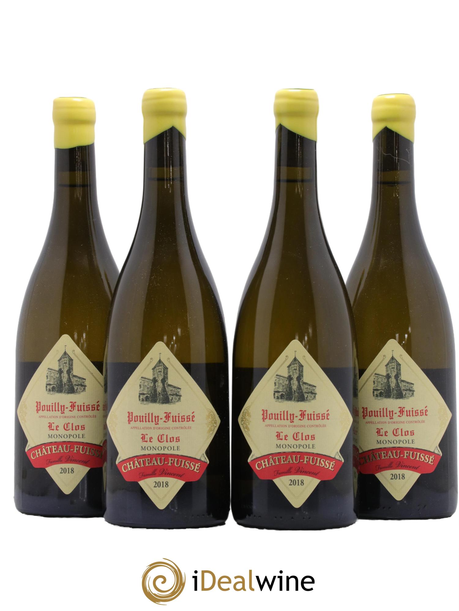 Pouilly-Fuissé Château Fuissé Le Clos Monopole 2018 - Lot of 4 bottles - 0