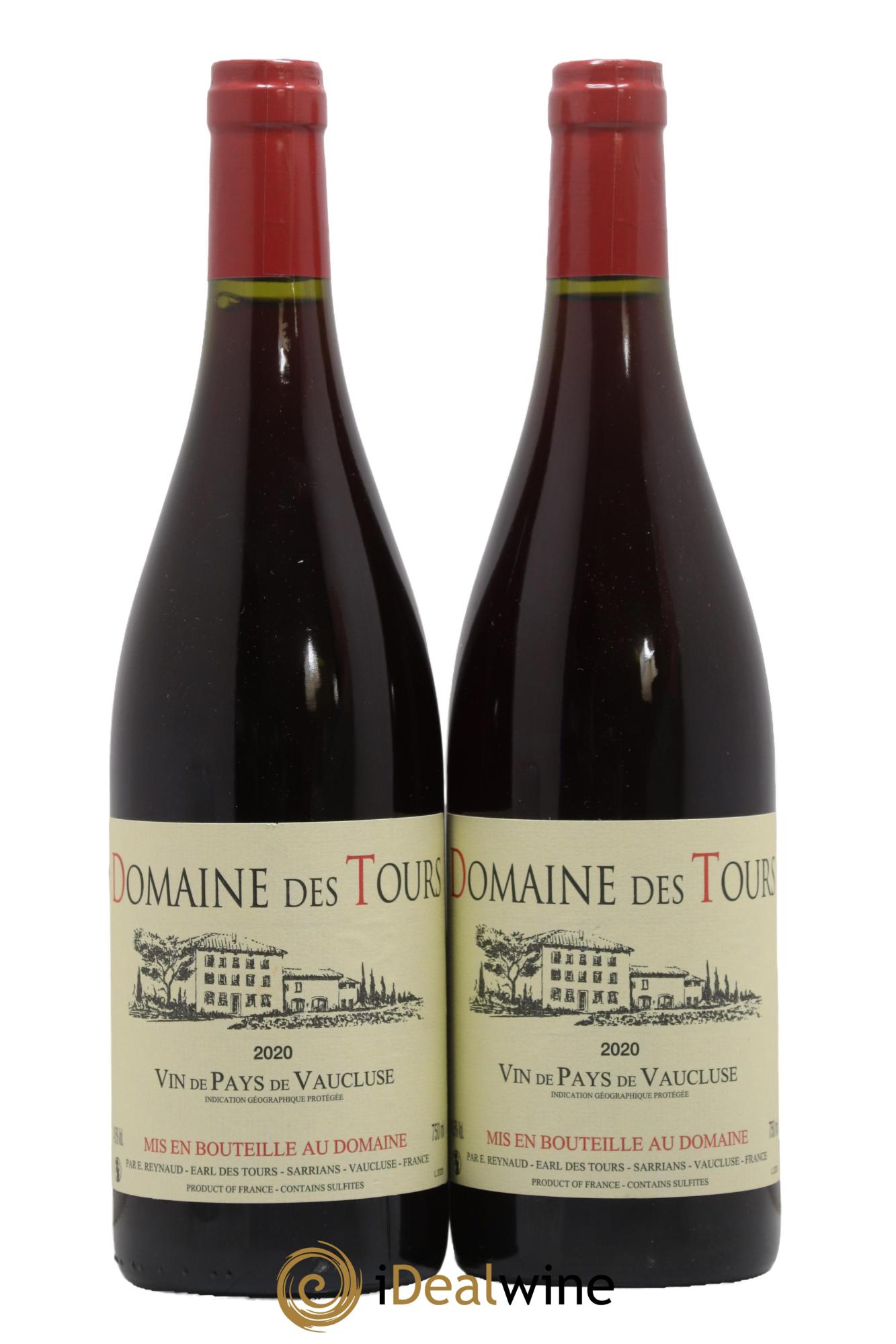 IGP Vaucluse (Vin de Pays de Vaucluse) Domaine des Tours Emmanuel Reynaud 2020 - Lot de 2 bouteilles - 0