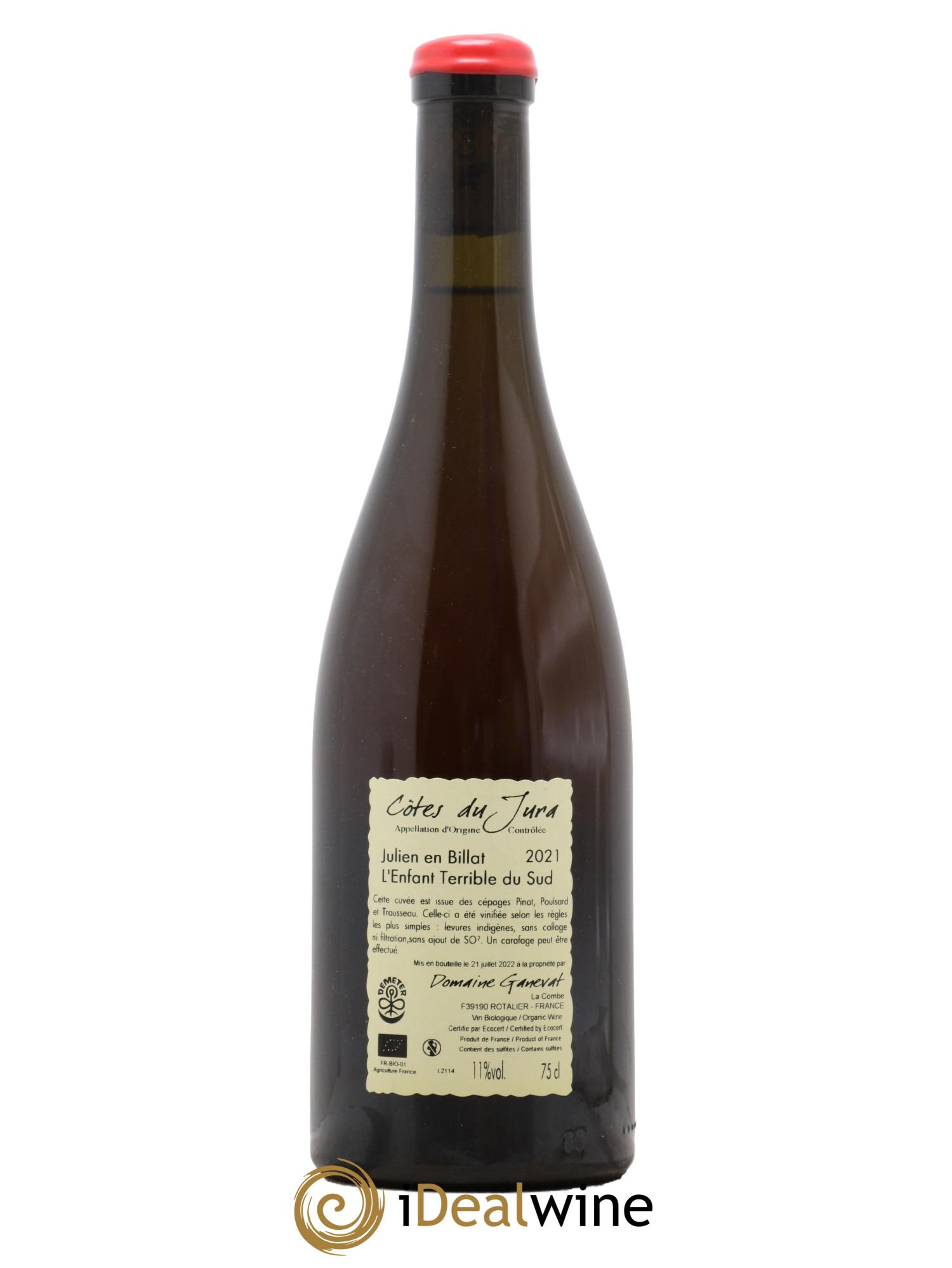 Côtes du Jura Julien en Billat l'enfant terrible du Sud Jean-François Ganevat (Domaine) 2021 - Lot of 1 bottle - 1