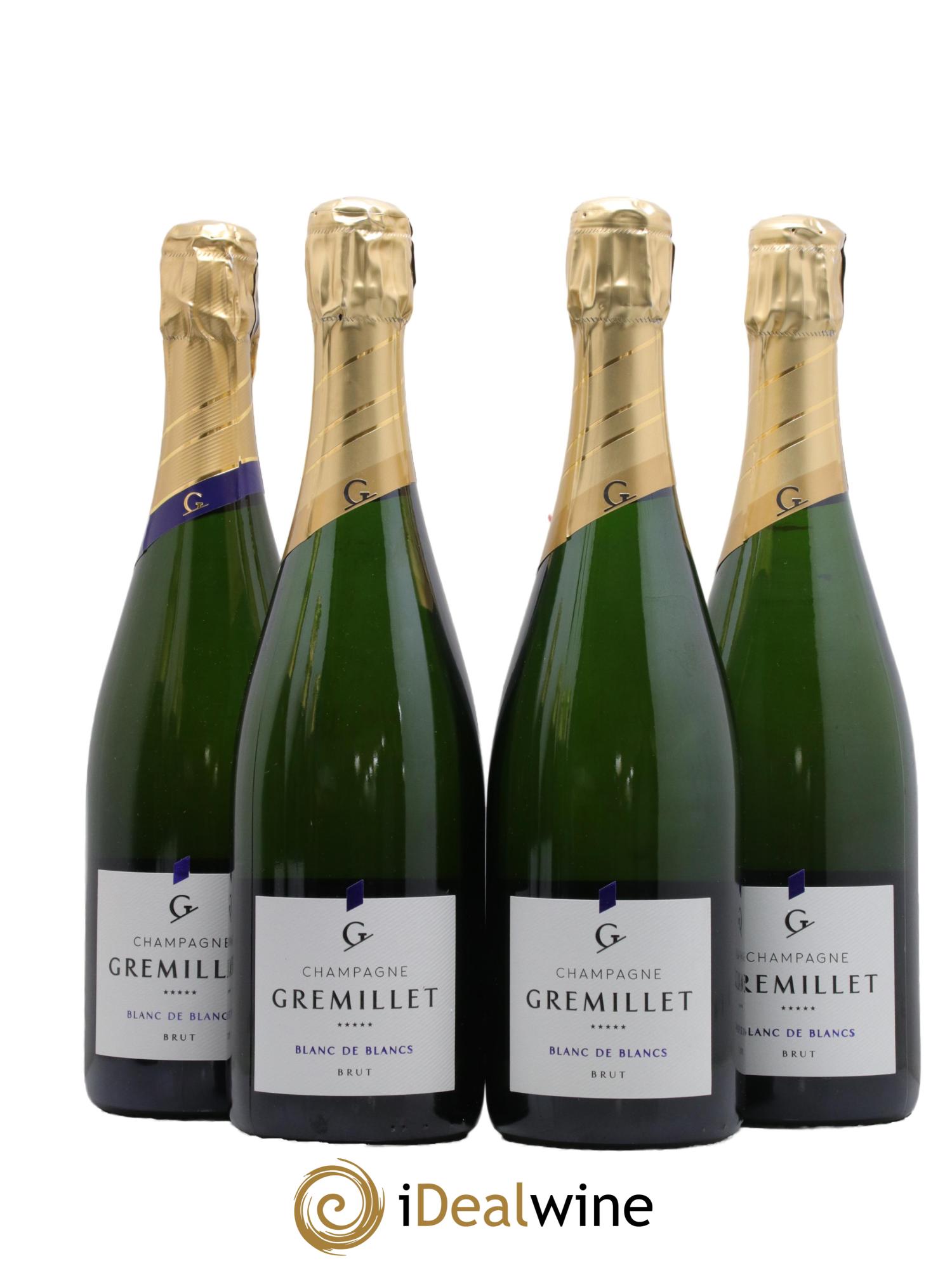 Champagne Gremillet Blanc de Blanc - Lotto di 4 bottiglie - 0