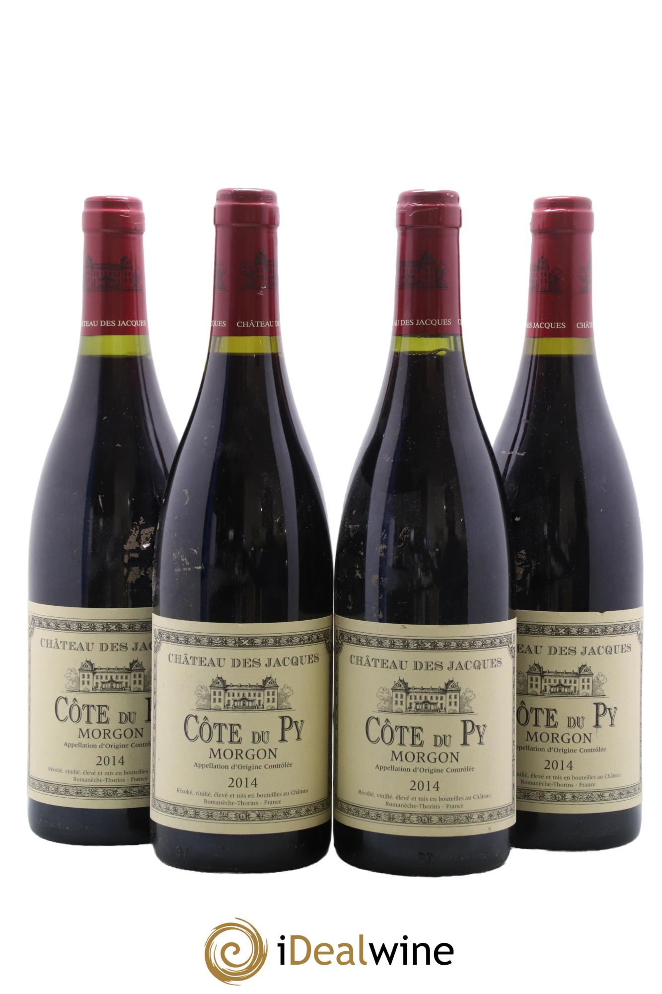 Morgon Côte du Py Château des Jacques 2014 - Posten von 4 Flaschen - 0