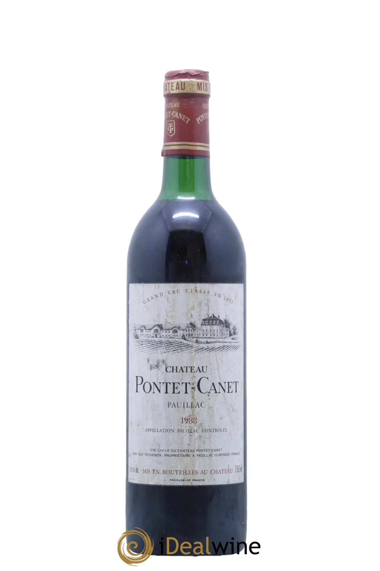 Château Pontet Canet 5ème Grand Cru Classé  1988 - Lot de 1 bouteille - 0