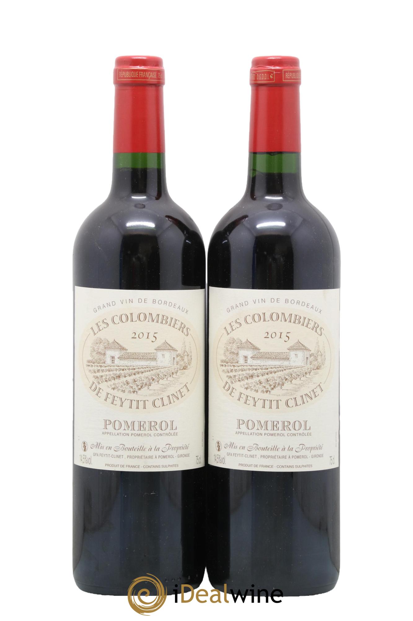 Pomerol Les Colombiers de Feytit-Clinet 2015 - Lotto di 2 bottiglie - 0