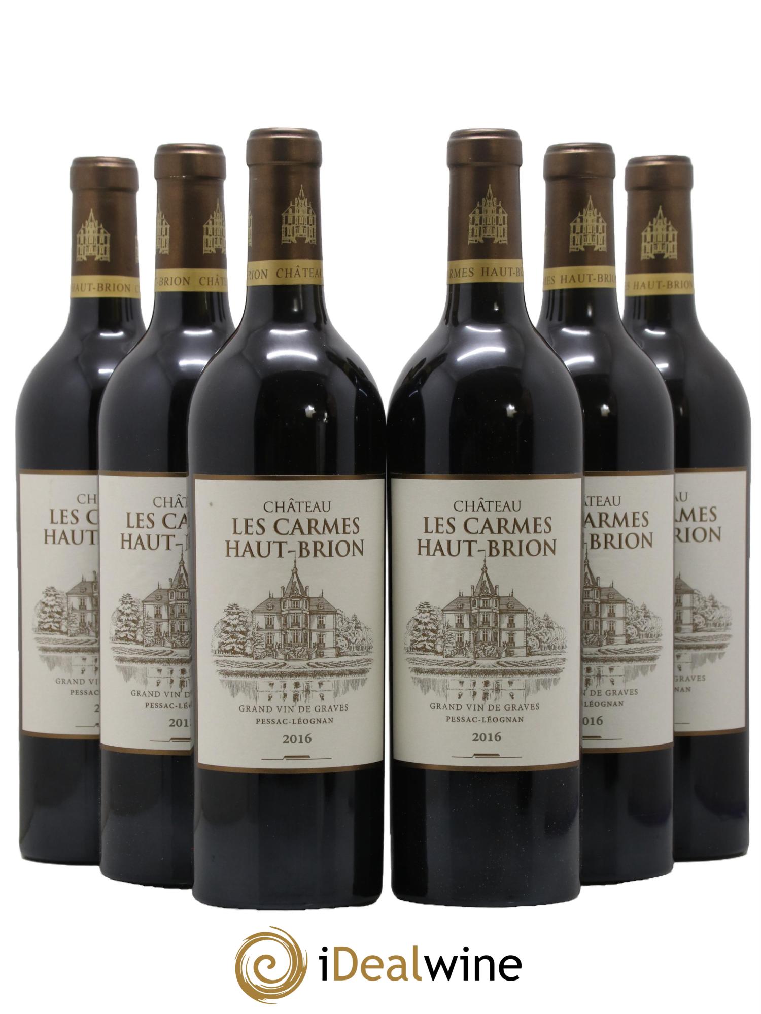 Château Les Carmes Haut-Brion 2016 - Lot of 6 bottles - 0