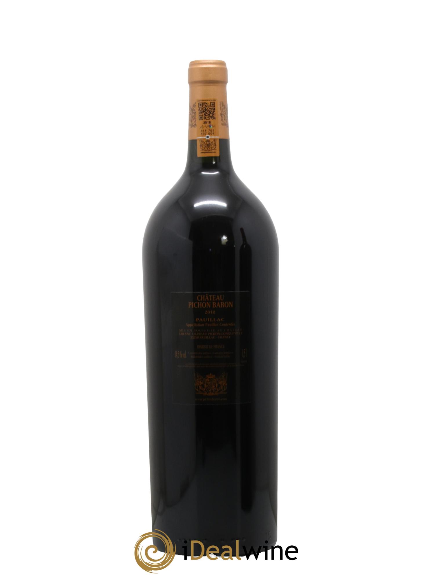 Pichon Longueville Baron 2ème Grand Cru Classé  2018 - Lotto di 1 magnum - 1