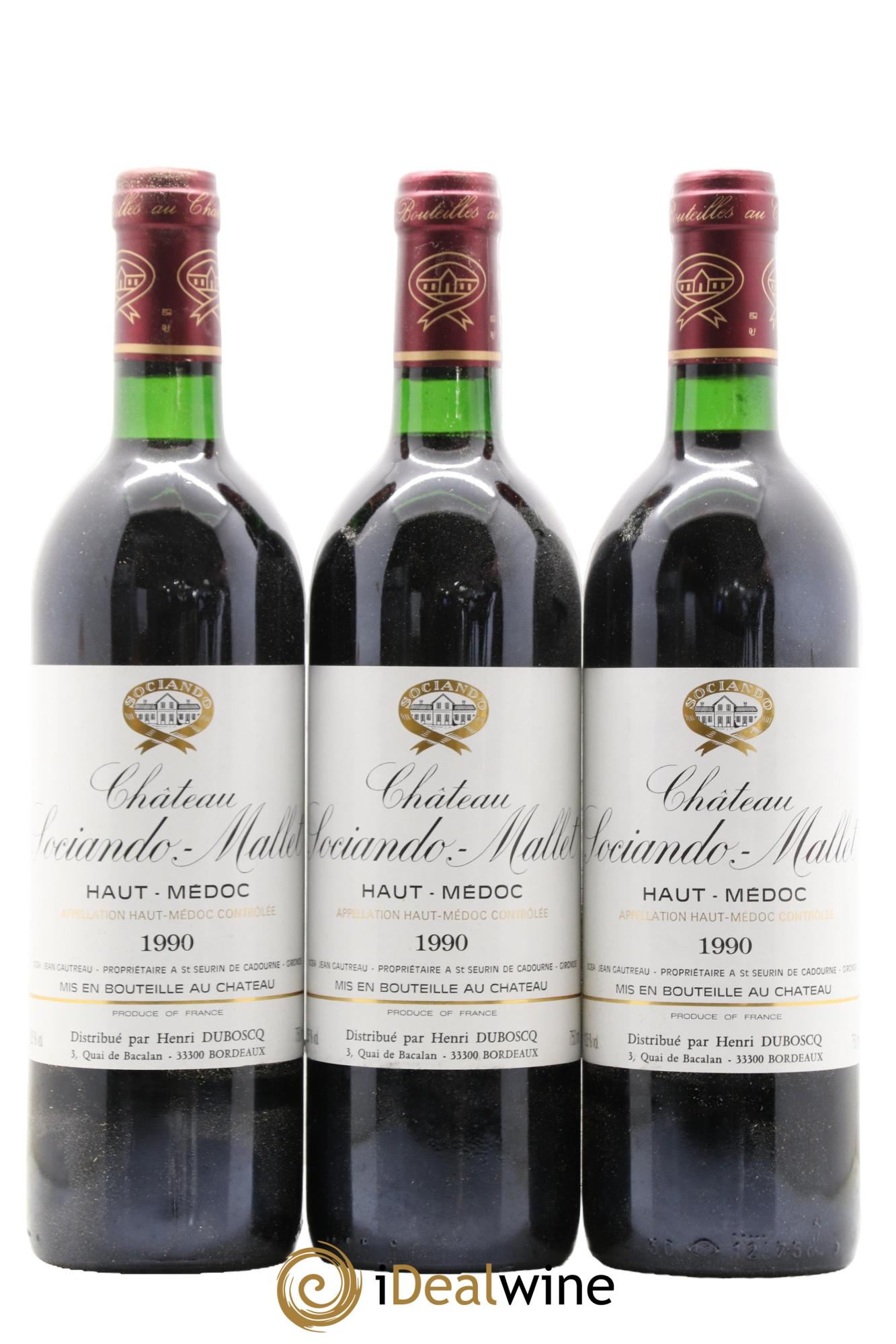 Château Sociando Mallet 1990 - Posten von 12 Flaschen - 4