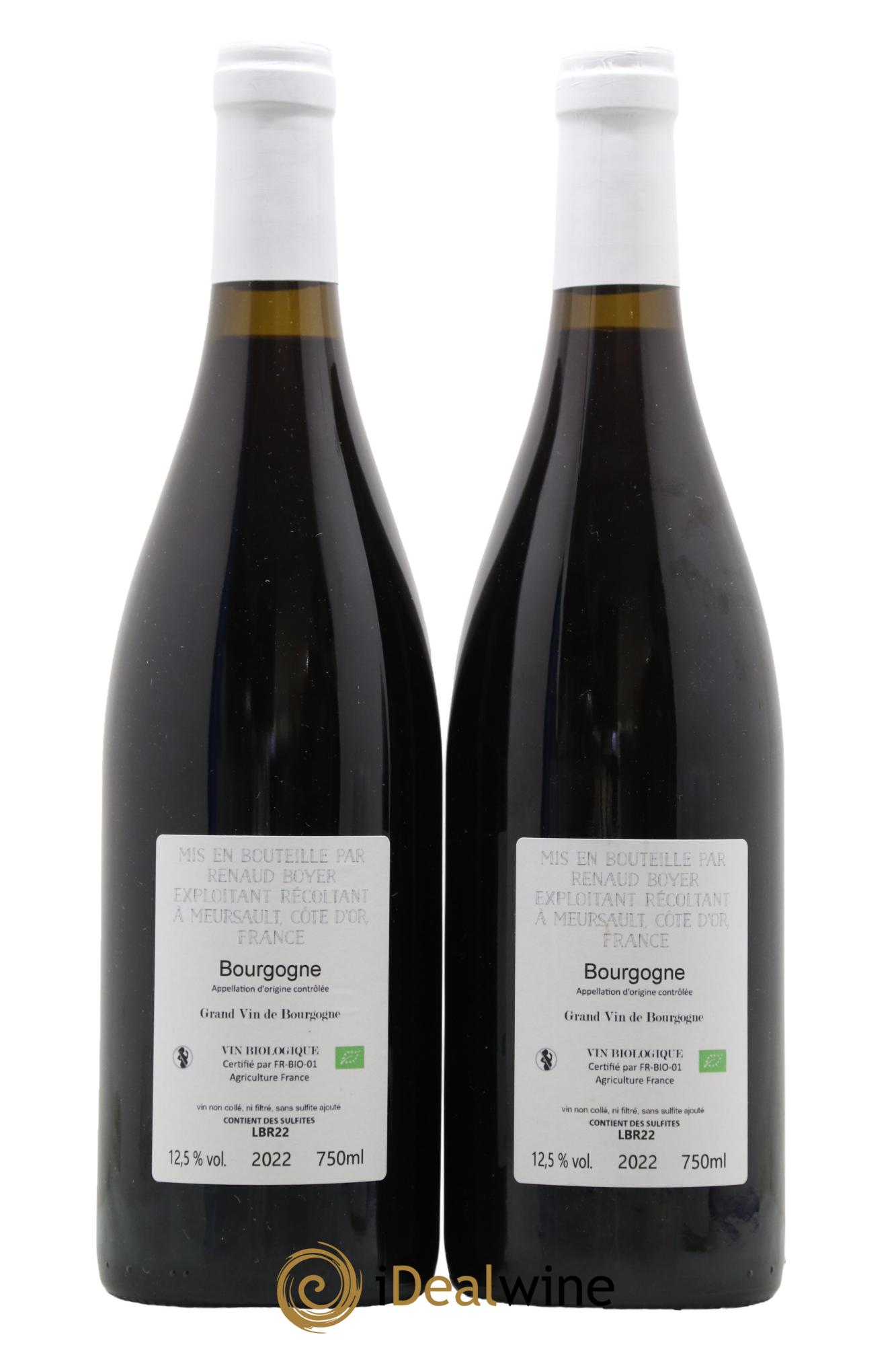 Bourgogne Les Riaux Renaud Boyer  2022 - Lot of 2 bottles - 1