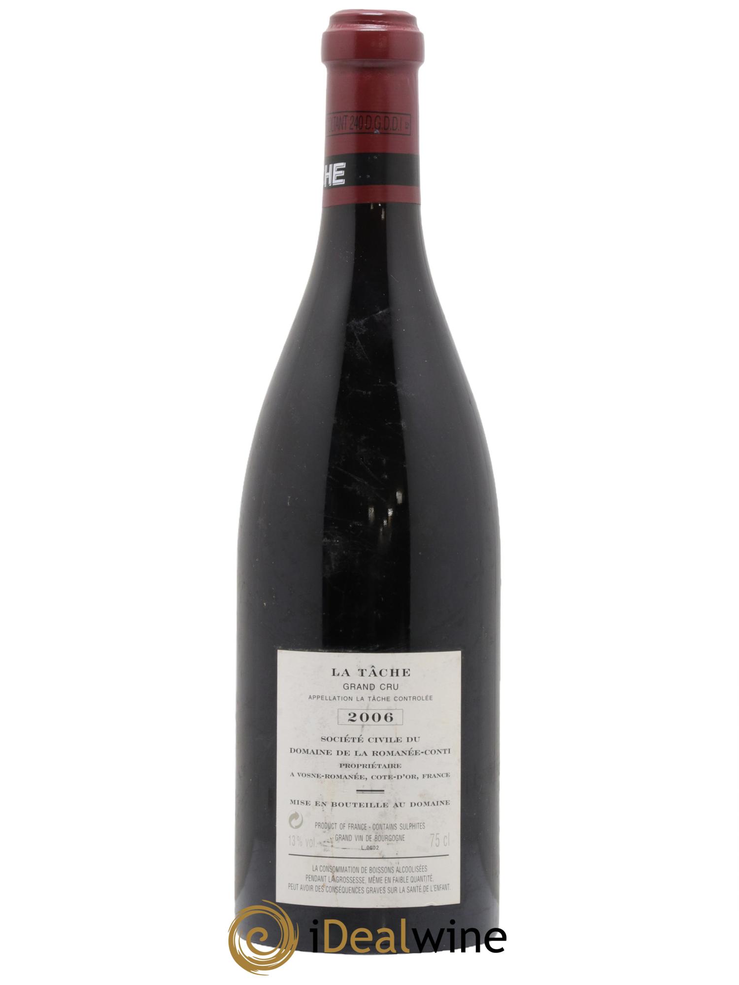 La Tâche Grand Cru Domaine de la Romanée-Conti 2006 - Lotto di 1 bottiglia - 1