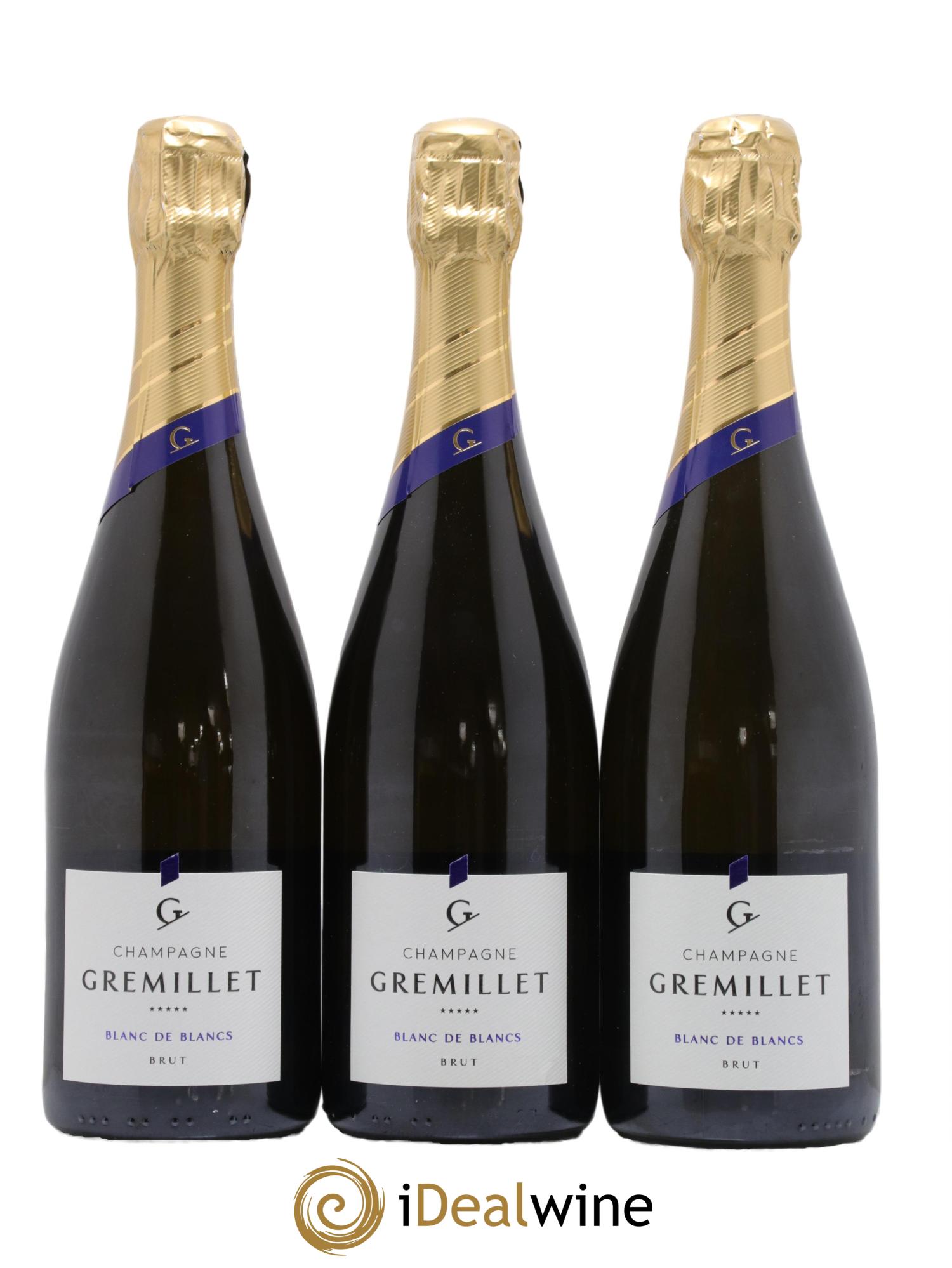 Champagne Gremillet Blanc de Blanc - Lot of 3 bottles - 0