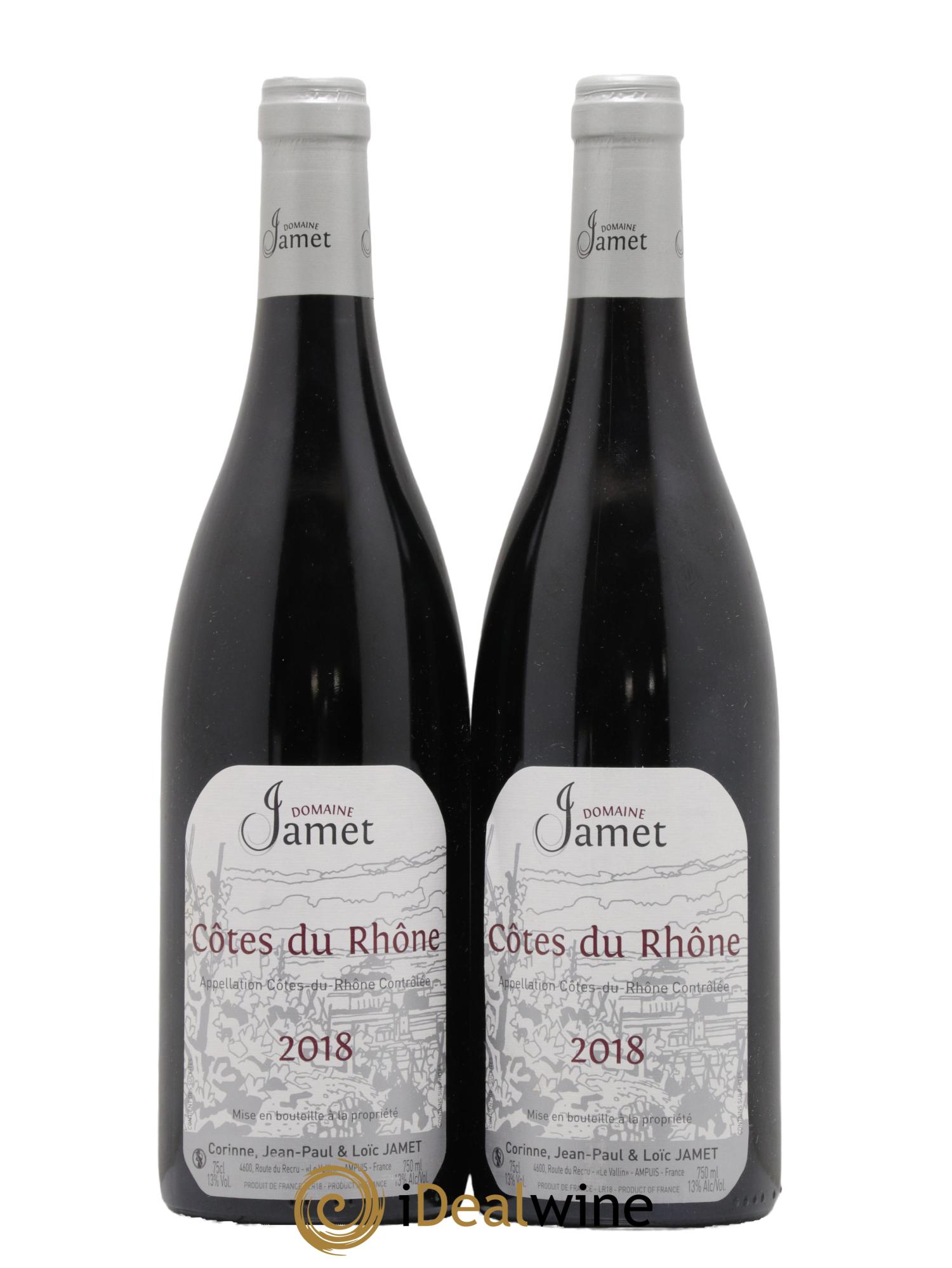 Côtes du Rhône Jamet (Domaine) 2018 - Lot of 2 bottles - 0