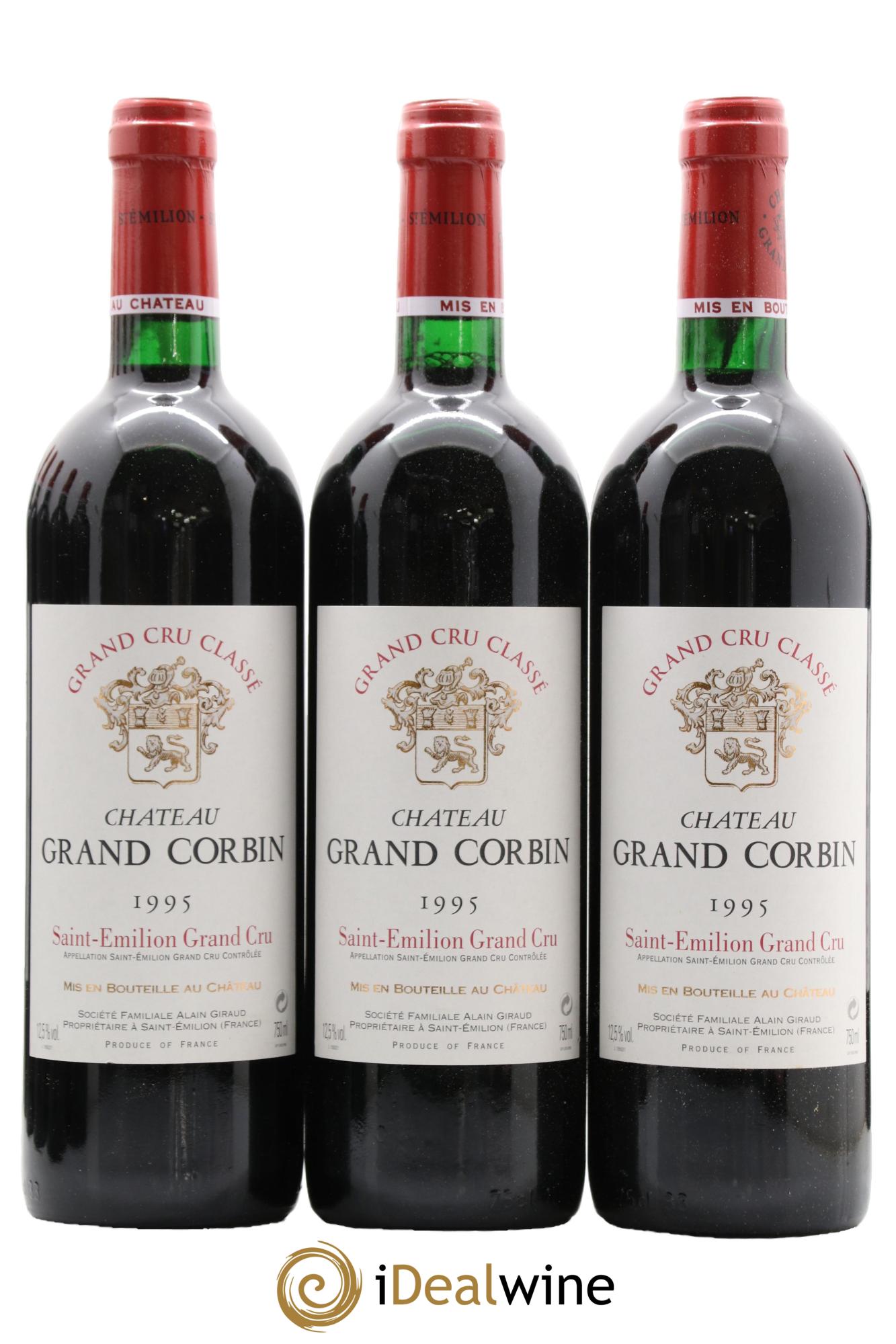 Château Grand Corbin Grand Cru Classé 1995 - Lot de 12 bouteilles - 2