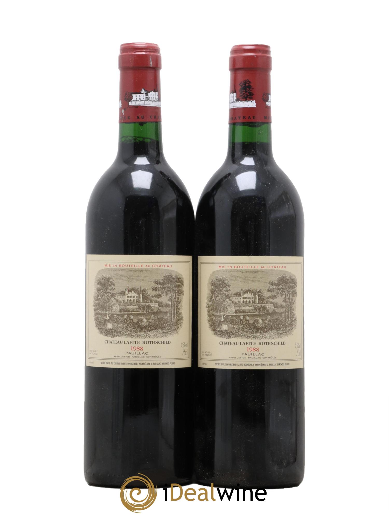 Château Lafite Rothschild 1er Grand Cru Classé 1988 - Posten von 2 Flaschen - 0