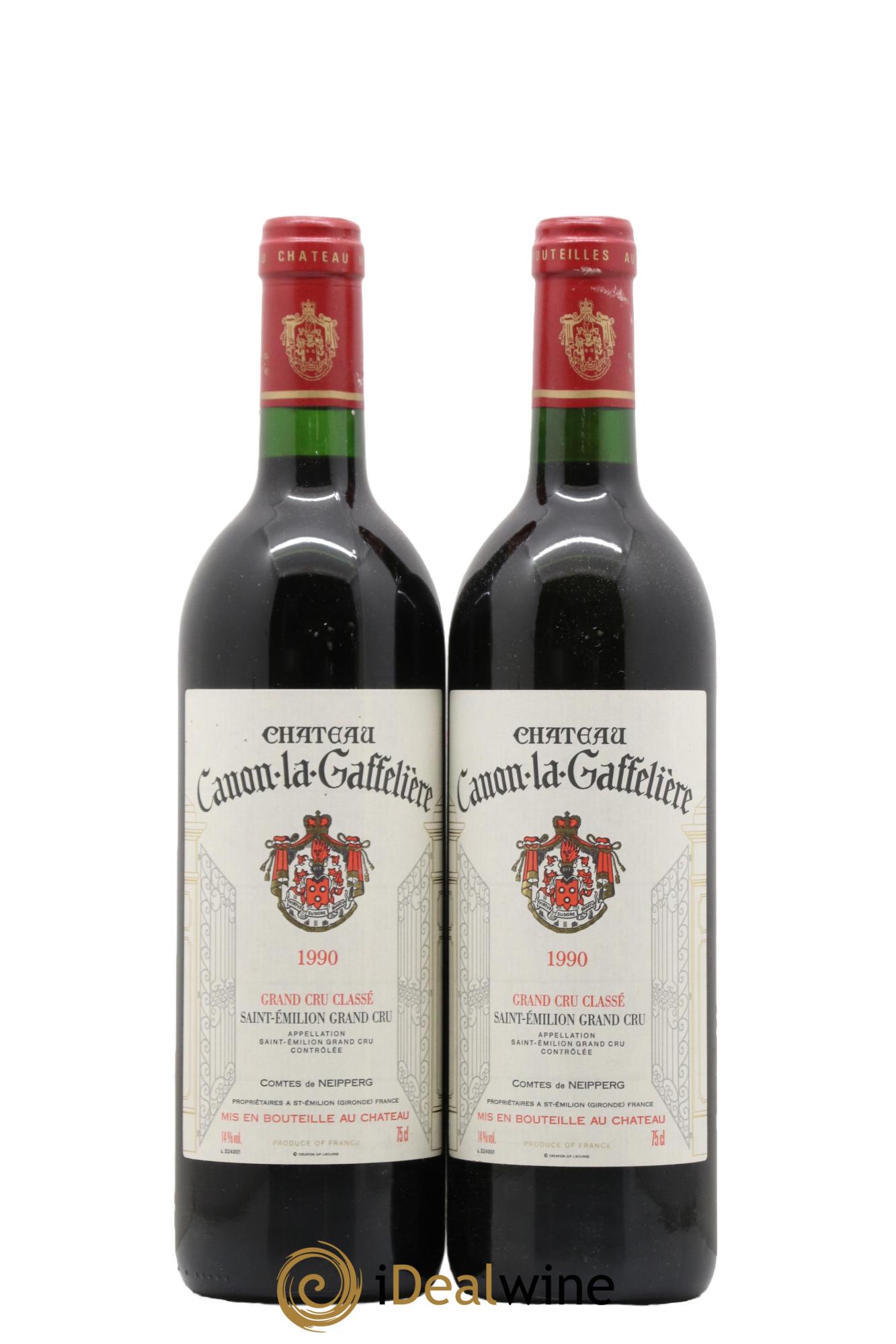 Château Canon la Gaffelière 1er Grand Cru Classé B 1990 - Posten von 2 Flaschen - 0