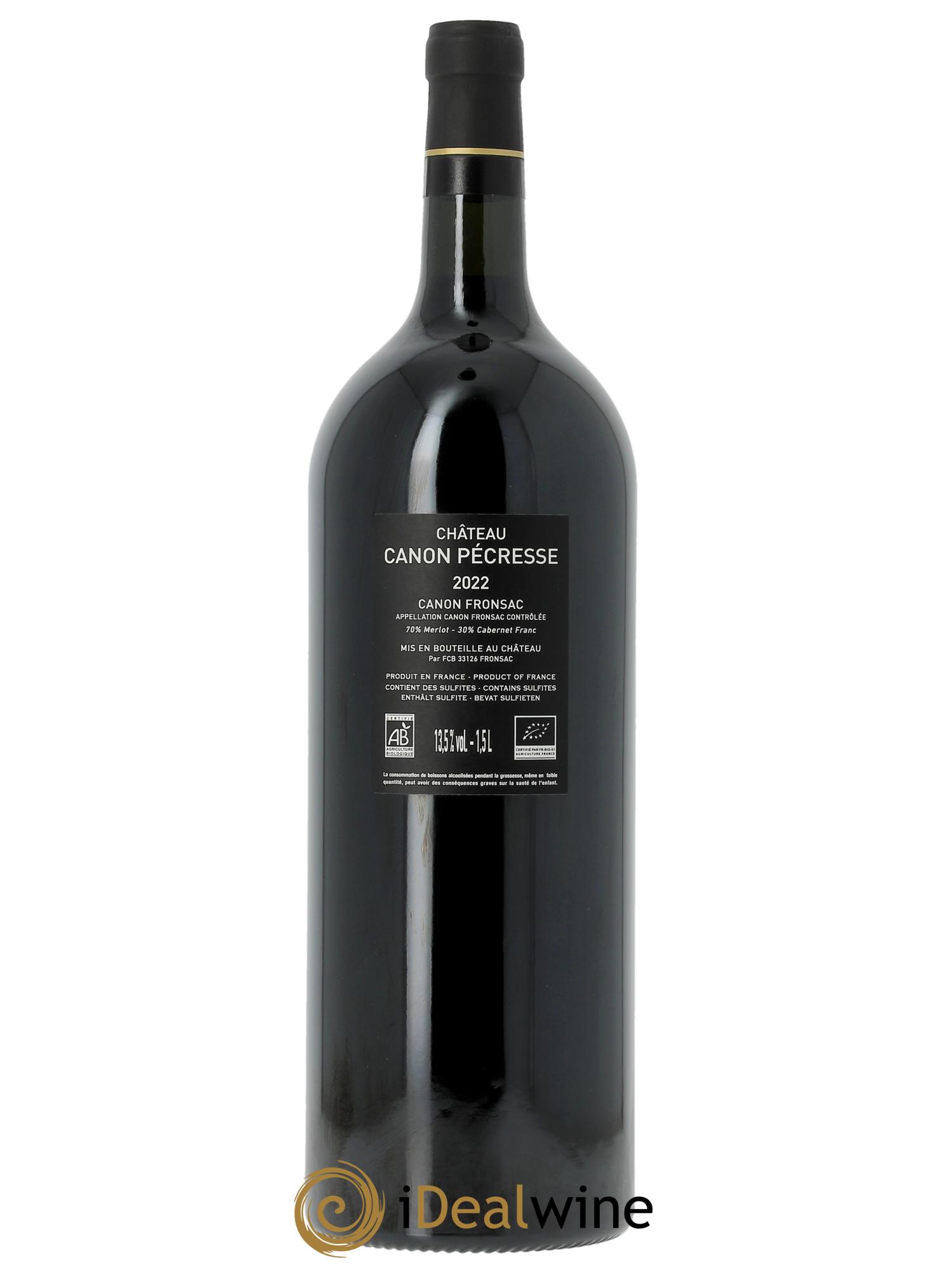 Château Canon Pécresse  2022 - Lot de 1 magnum - 1