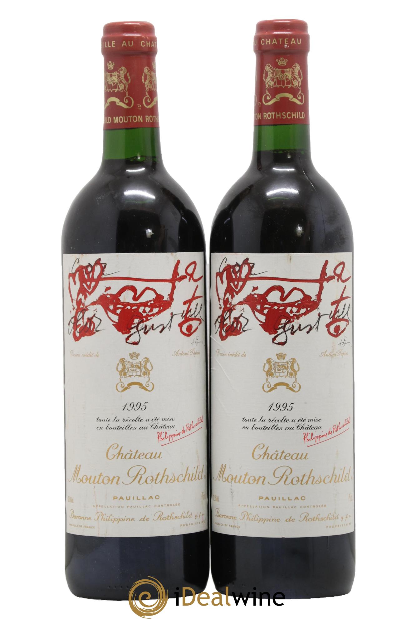 Château Mouton Rothschild 1er Grand Cru Classé 1995 - Lotto di 2 bottiglie - 0