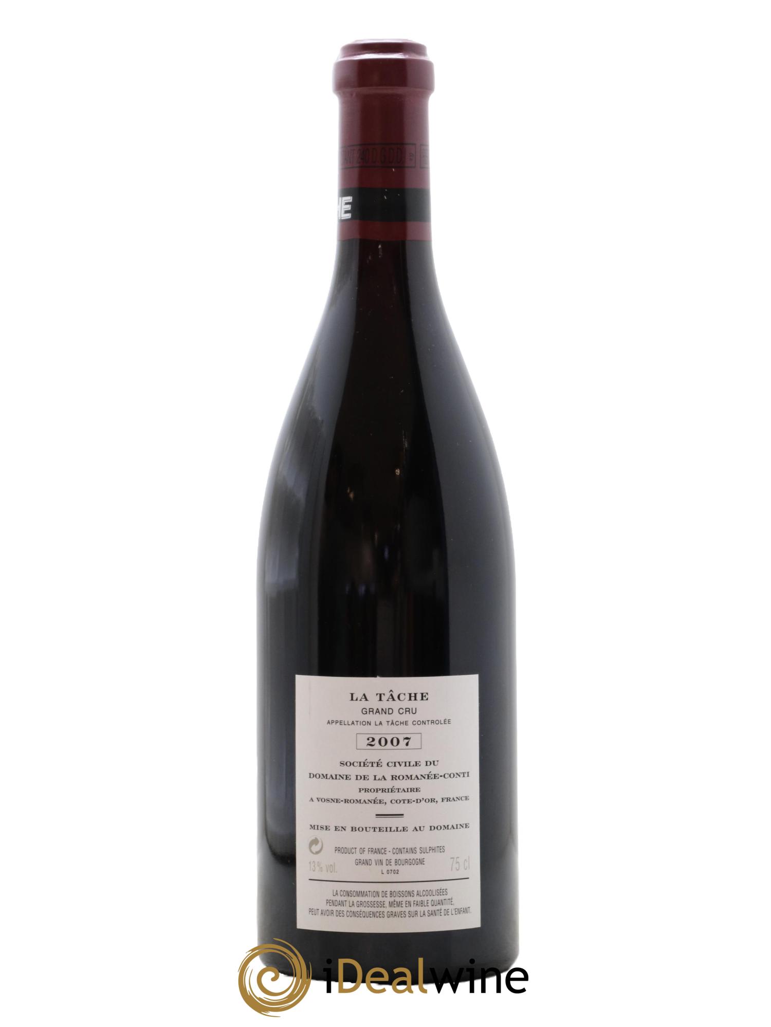 La Tâche Grand Cru Domaine de la Romanée-Conti 2007 - Lotto di 1 bottiglia - 2