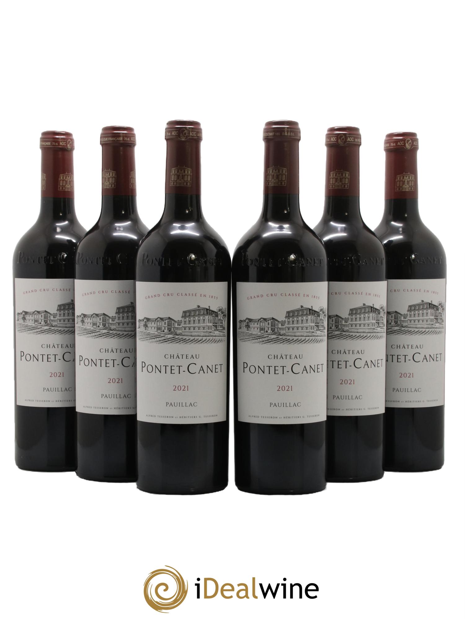 Château Pontet Canet 5ème Grand Cru Classé 2021 - Lot de 6 bouteilles - 0