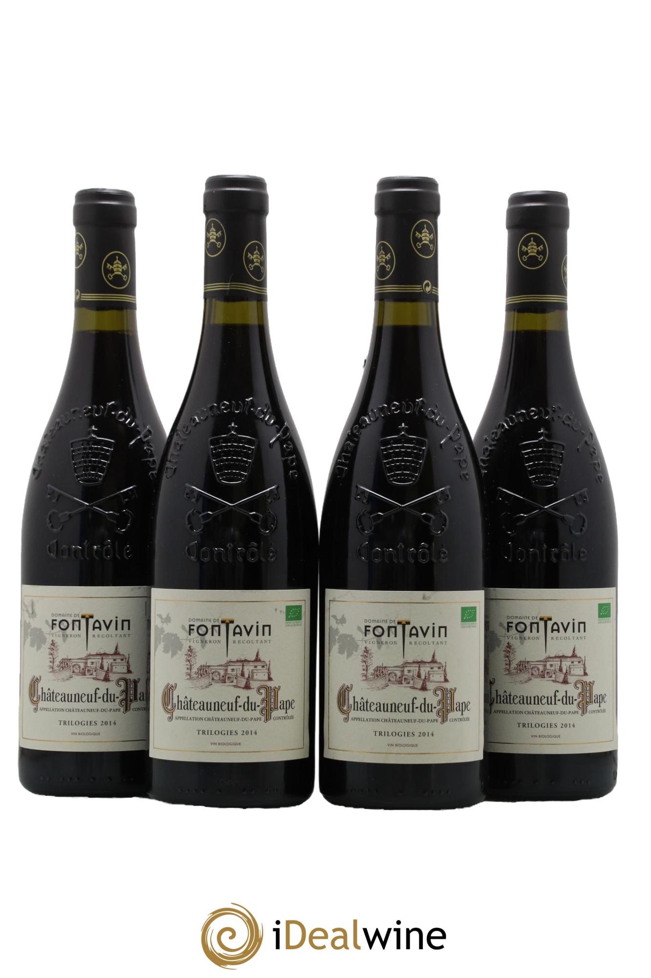 Châteauneuf-du-Pape Trilogies Fontavin 2014 - Lot de 4 bouteilles - 0