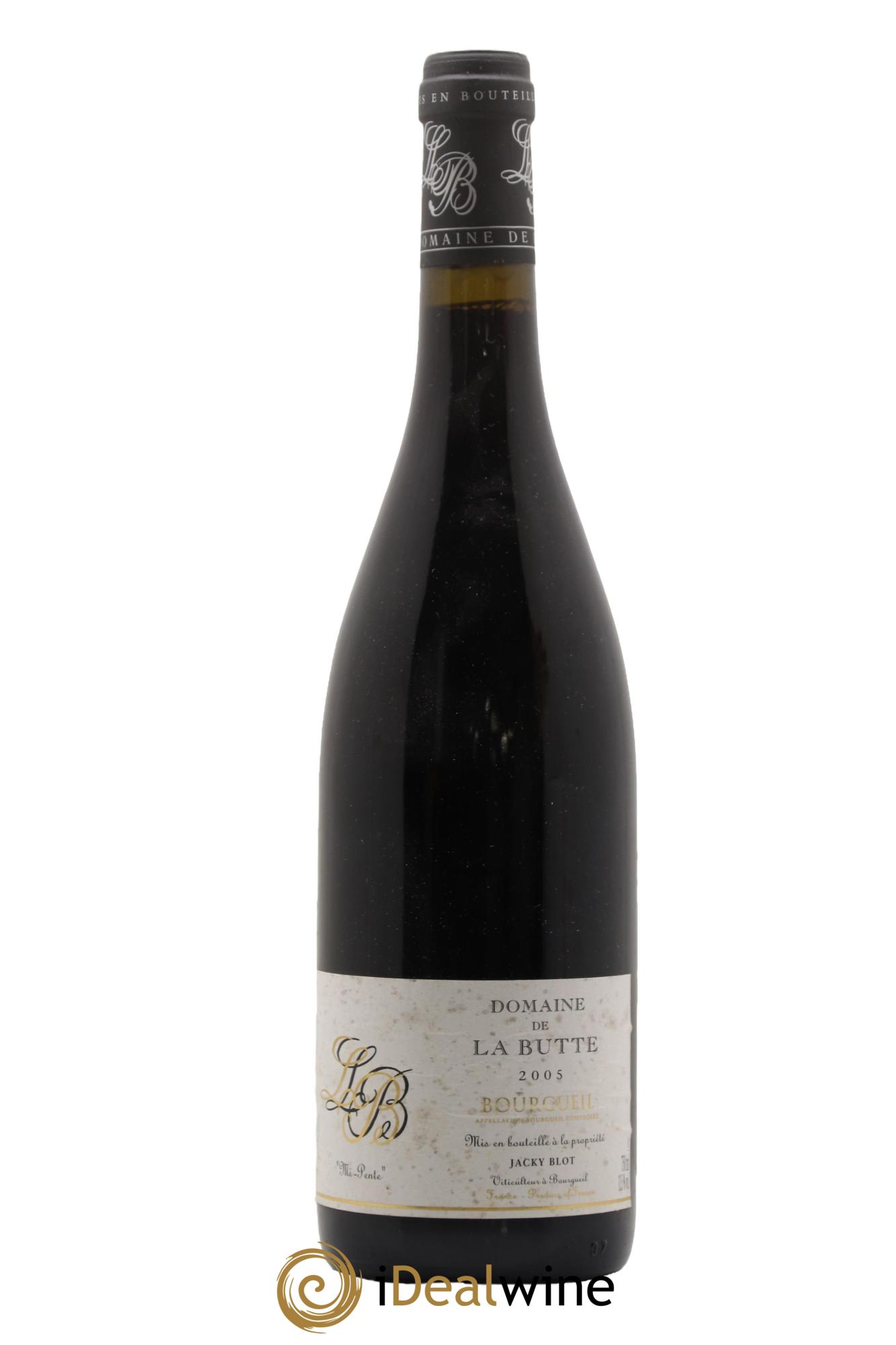 Bourgueil Mi-Pente Domaine de La Butte - Jacky Blot  2005 - Posten von 1 Flasche - 0