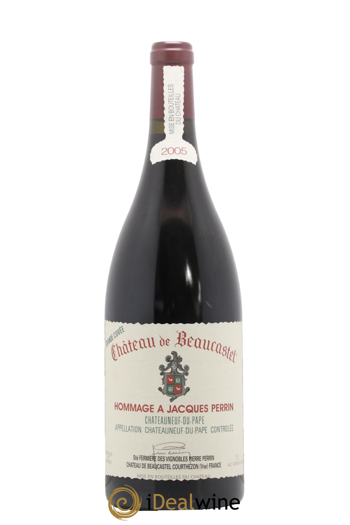 Châteauneuf-du-Pape Château de Château de Beaucastel Hommage à Jacques Perrin Famille Perrin 2005 - Lot de 1 magnum - 1