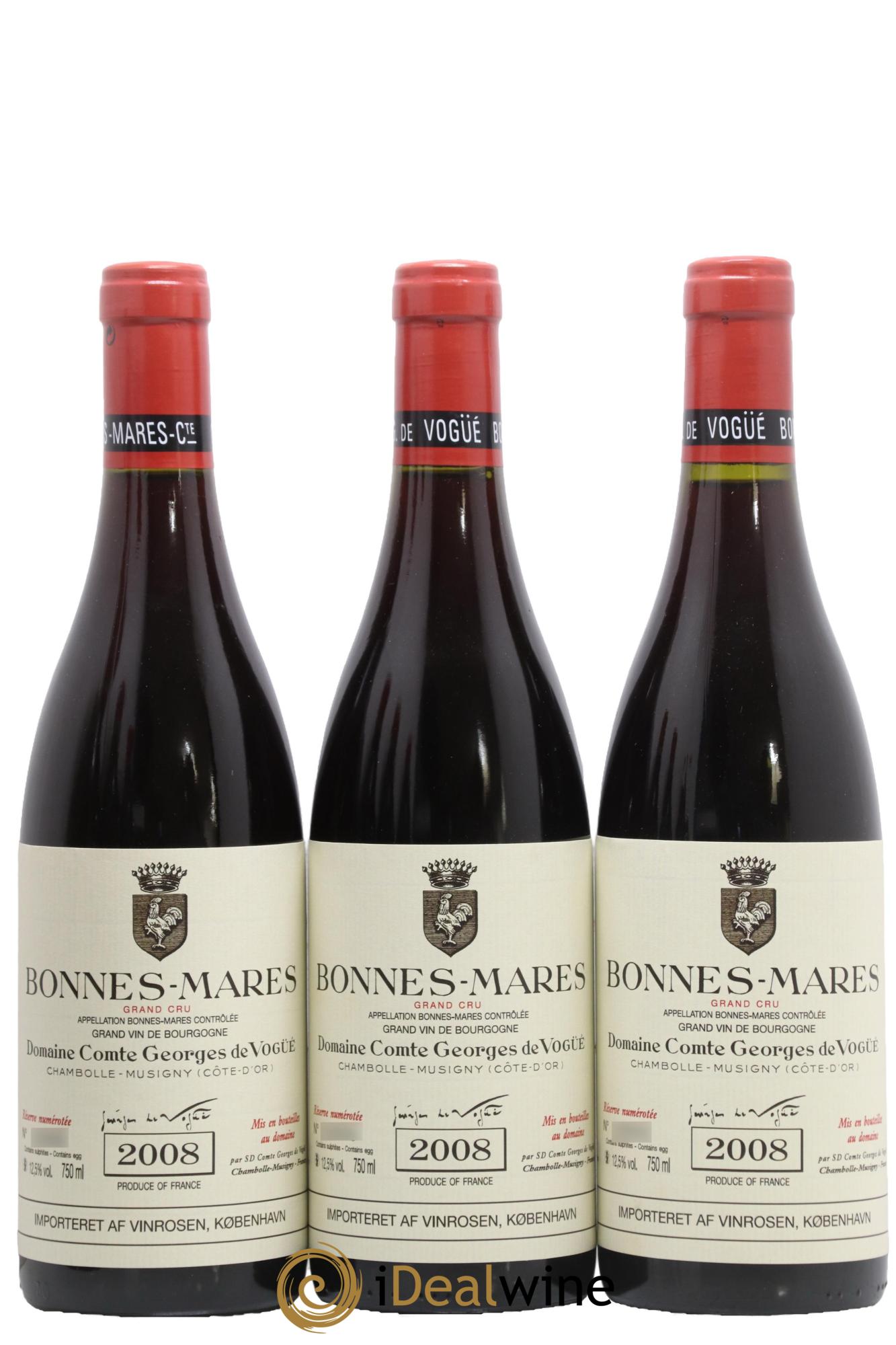 Bonnes-Mares Grand Cru Comte Georges de Vogüé 2008 - Posten von 6 Flaschen - 1