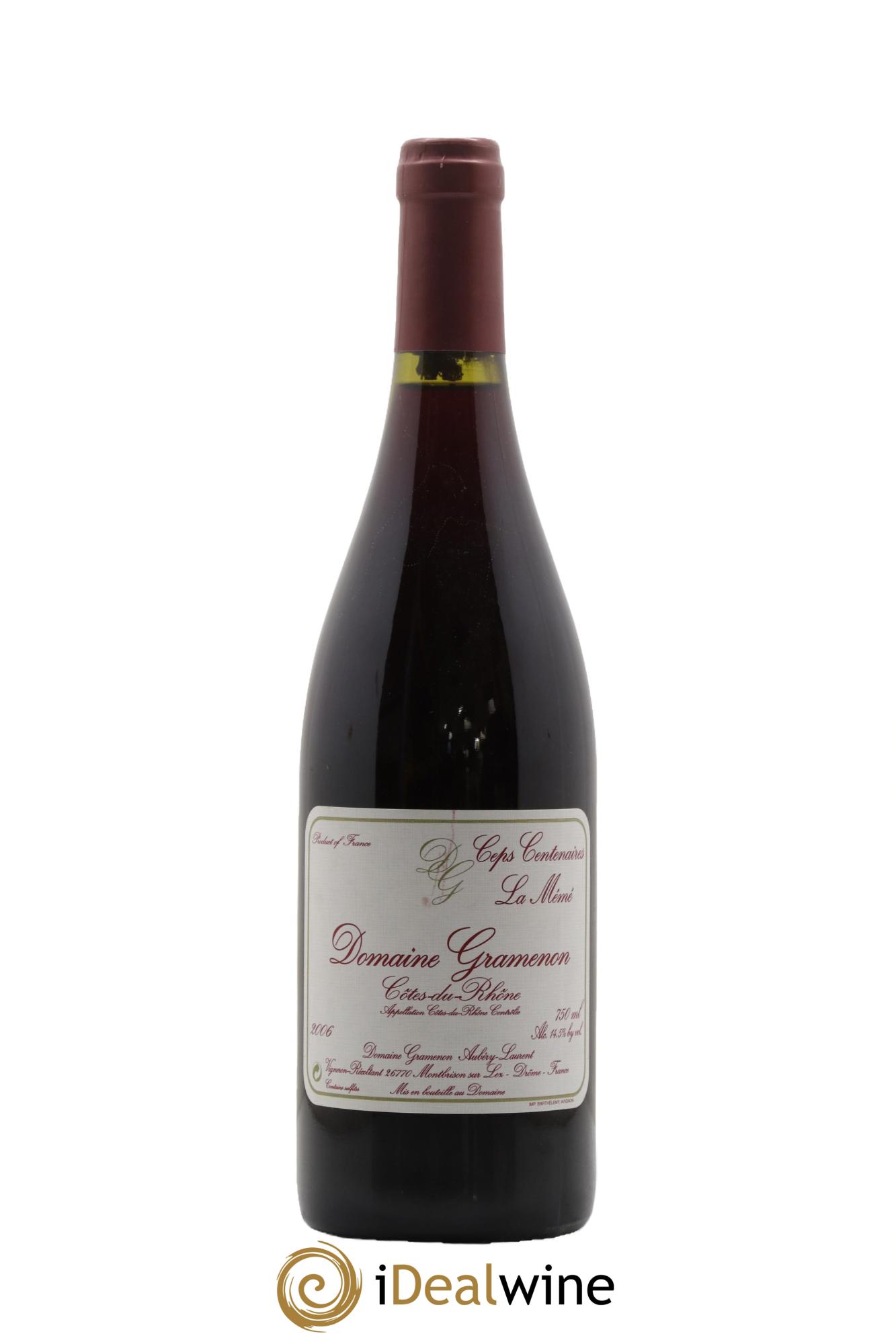 Côtes du Rhône La Mémé Ceps Centenaires Gramenon (Domaine) 2006 - Lot of 1 bottle - 0