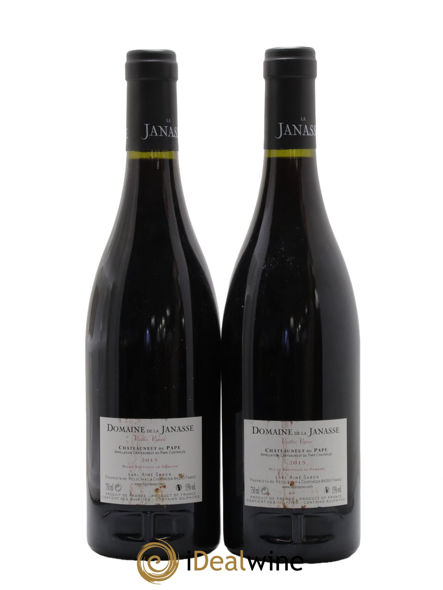 Châteauneuf-du-Pape Cuvée Vieilles Vignes La Janasse (Domaine de) 2015 - Lotto di 2 bottiglie - 1