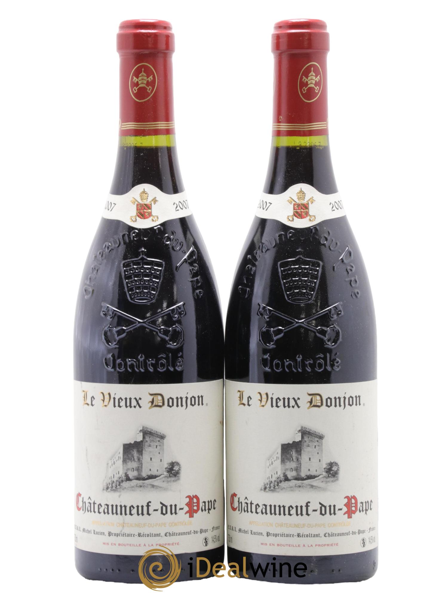 Châteauneuf-du-Pape Le Vieux Donjon Michel Lucien 2007 - Lot de 2 bouteilles - 0