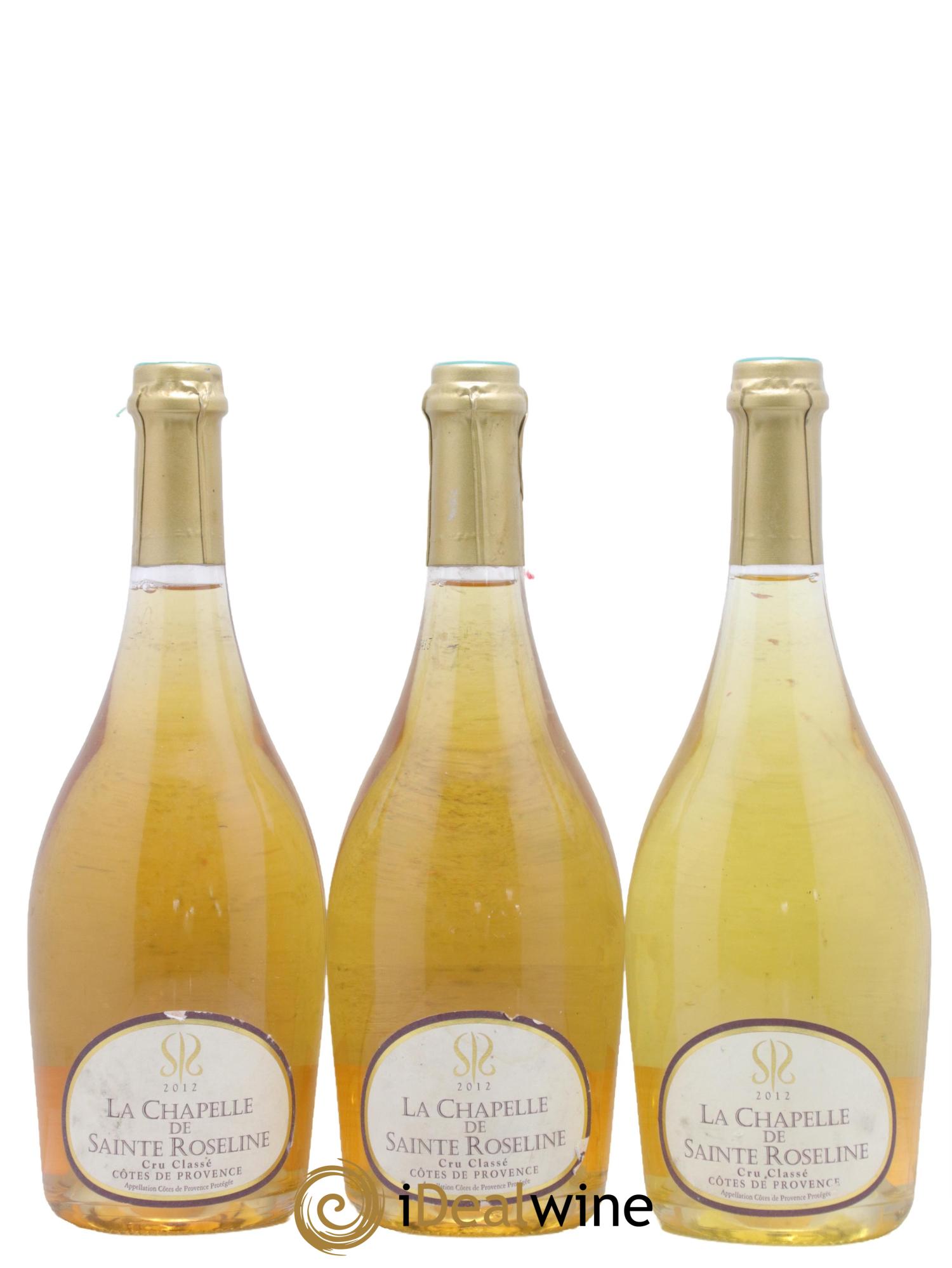 Côtes de Provence Château Sainte-Roseline La Chapelle 2012 - Lot de 3 bouteilles - 0