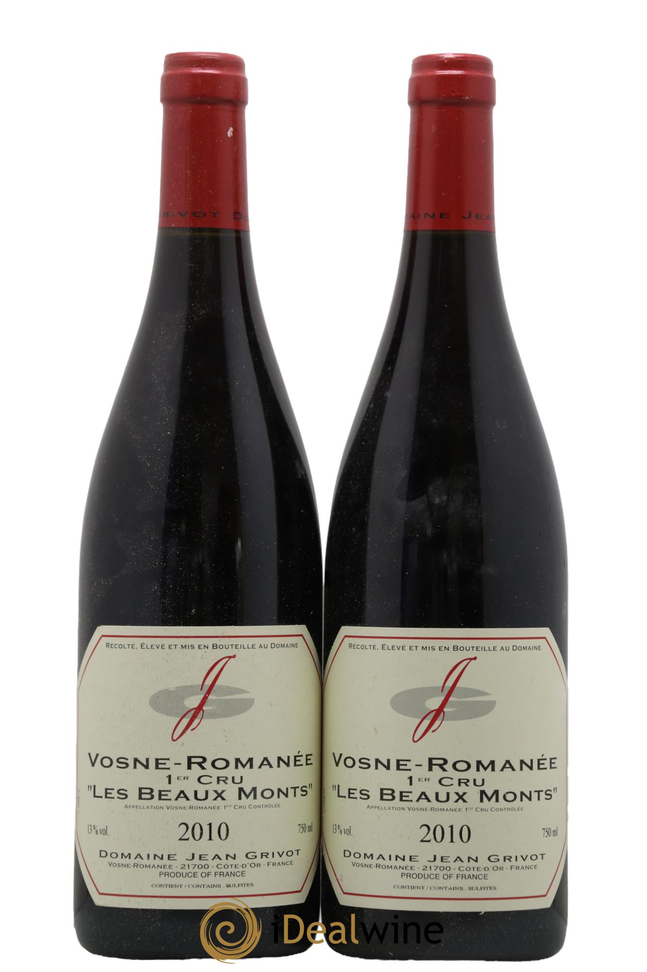 Vosne-Romanée 1er Cru Les Beaux-Monts Jean Grivot 2010 - Posten von 2 Flaschen - 0