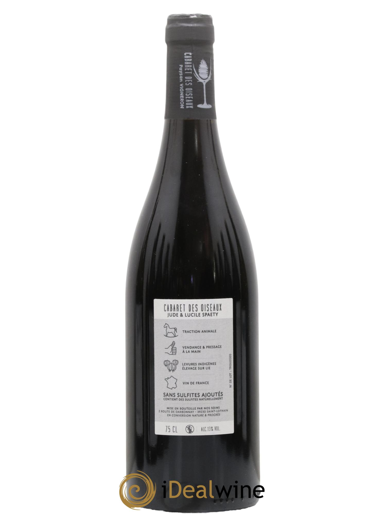 Vin de France Trousseau Clé du Paradis Cabaret des Oiseaux 2020 - Lot de 1 bouteille - 1