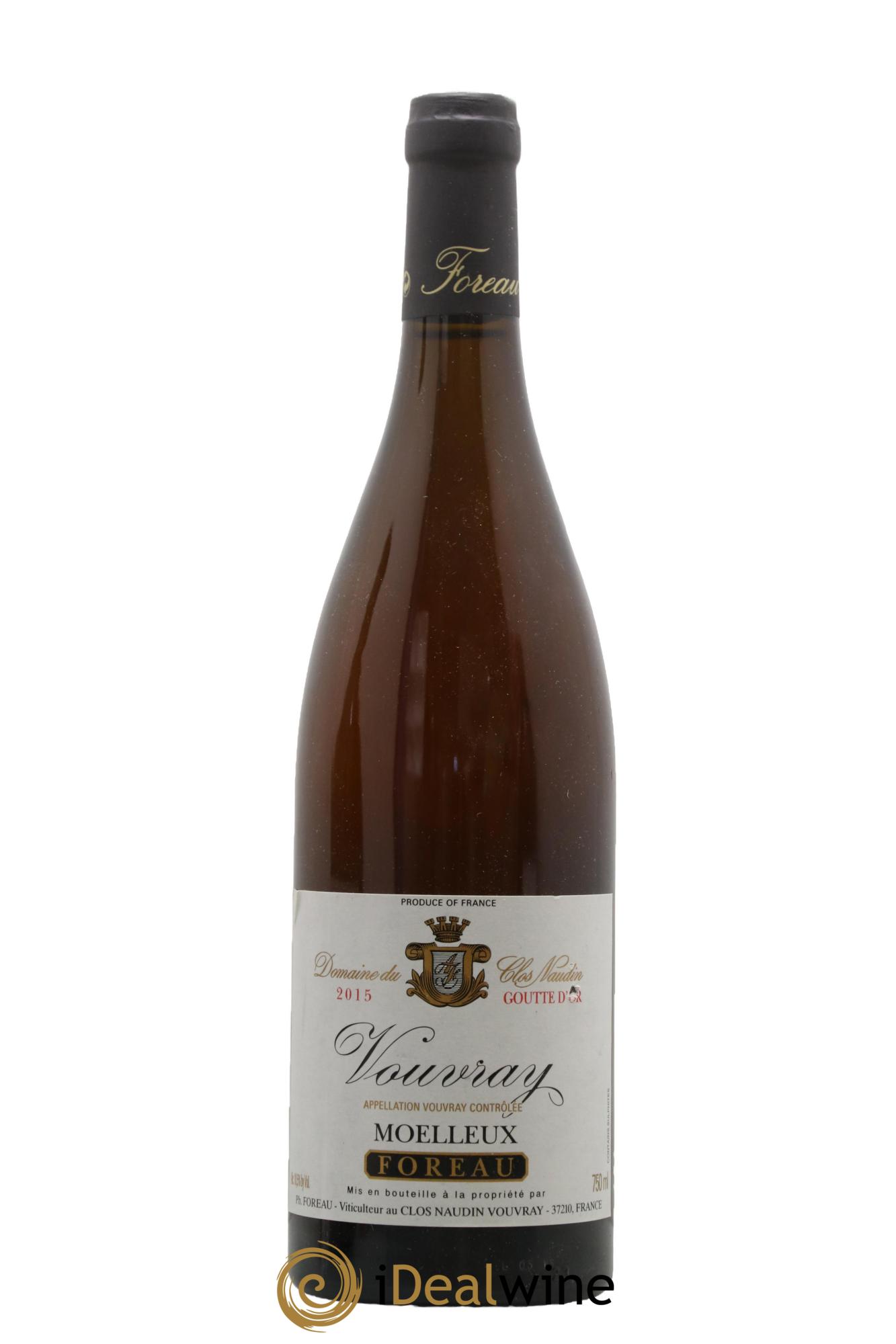 Vouvray Goutte d'Or Clos Naudin - Philippe Foreau 2015 - Lot de 1 bouteille - 0