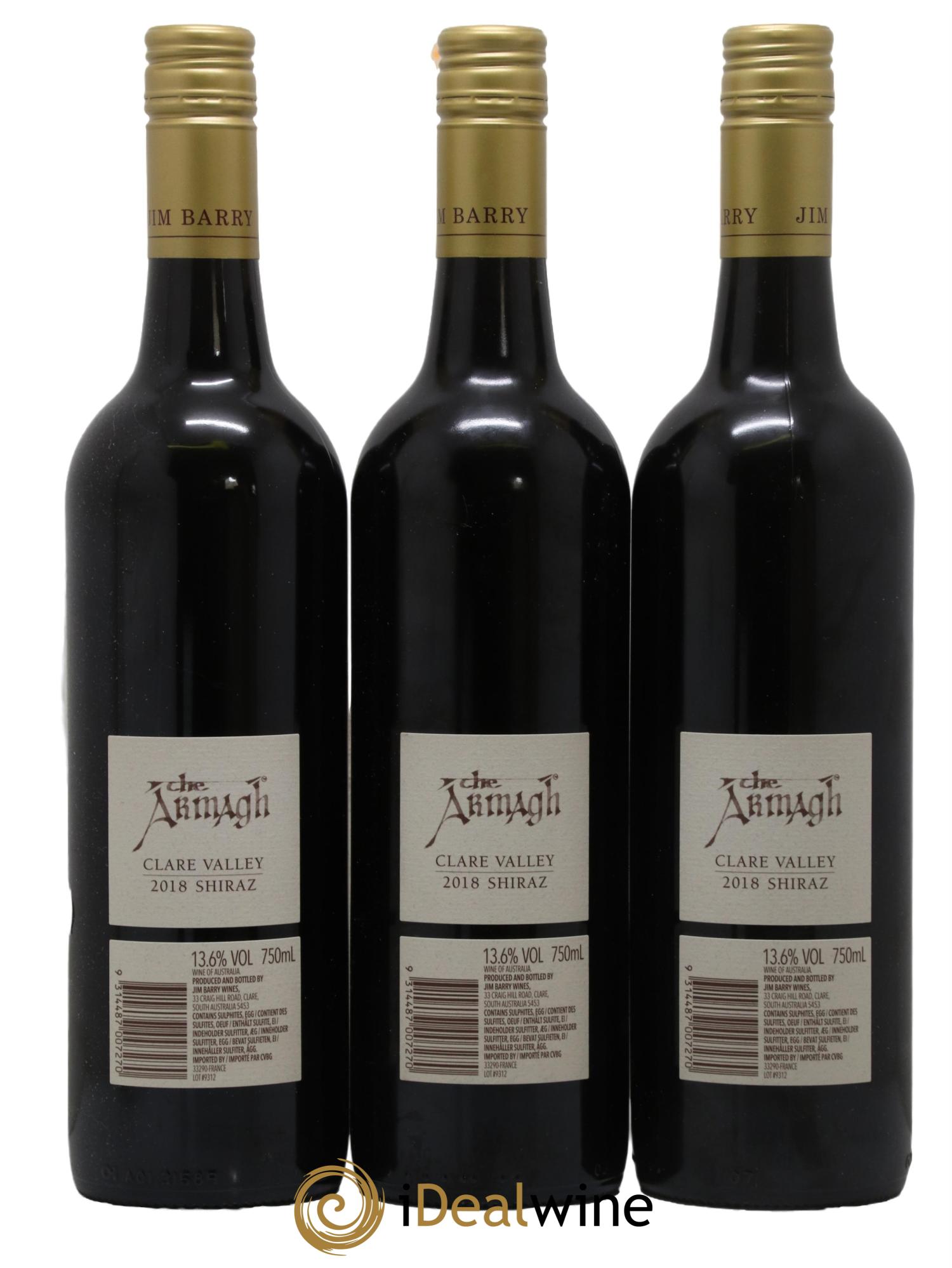 Clare Valley The Armagh Shiraz Jim Barry 2018 - Lot of 6 bottles - 4