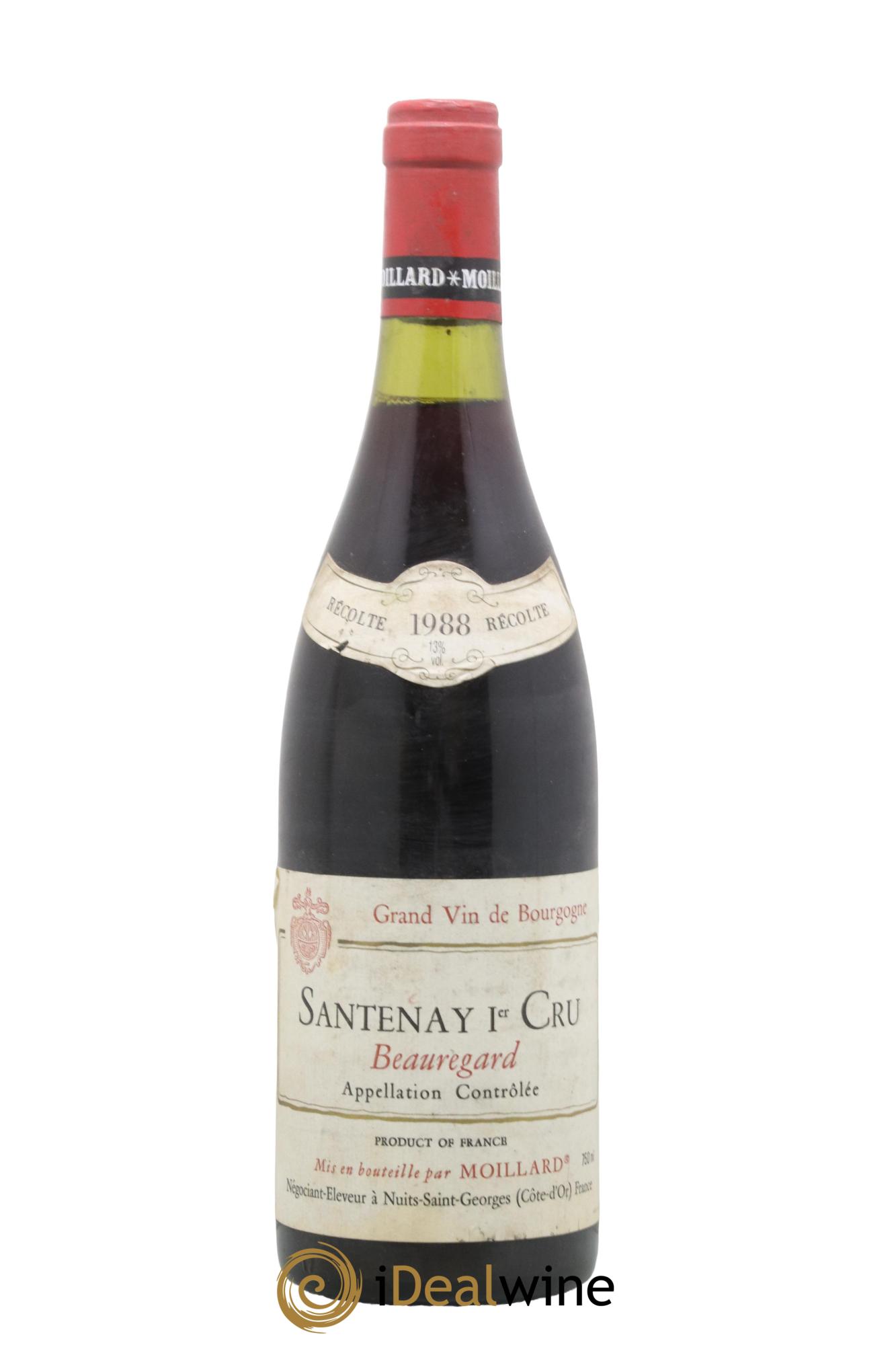 Santenay 1er Cru Beauregard Moillard 1988 - Lotto di 1 bottiglia - 0