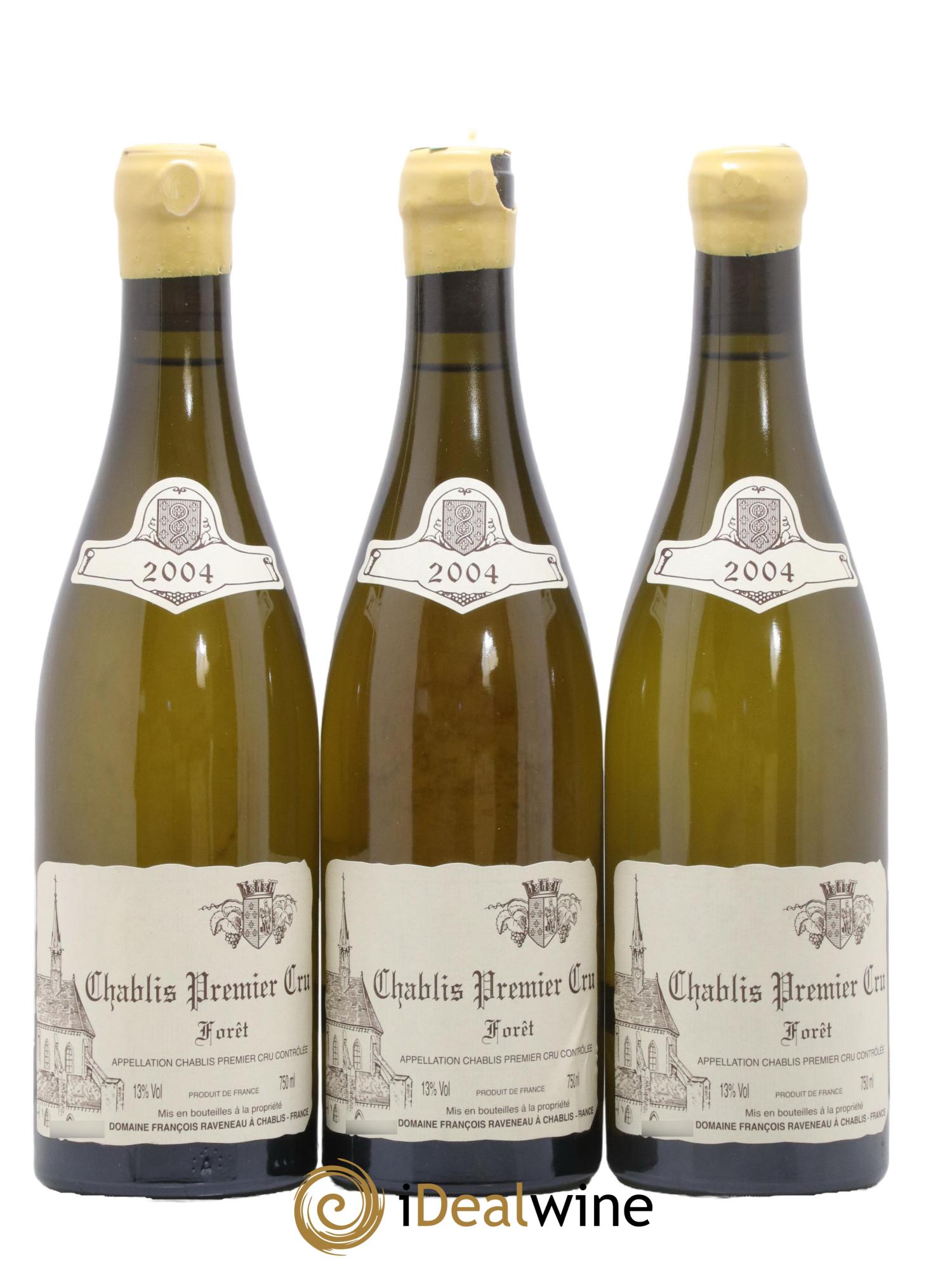 Chablis 1er Cru Forêt Raveneau (Domaine) 2004 - Posten von 3 Flaschen - 0