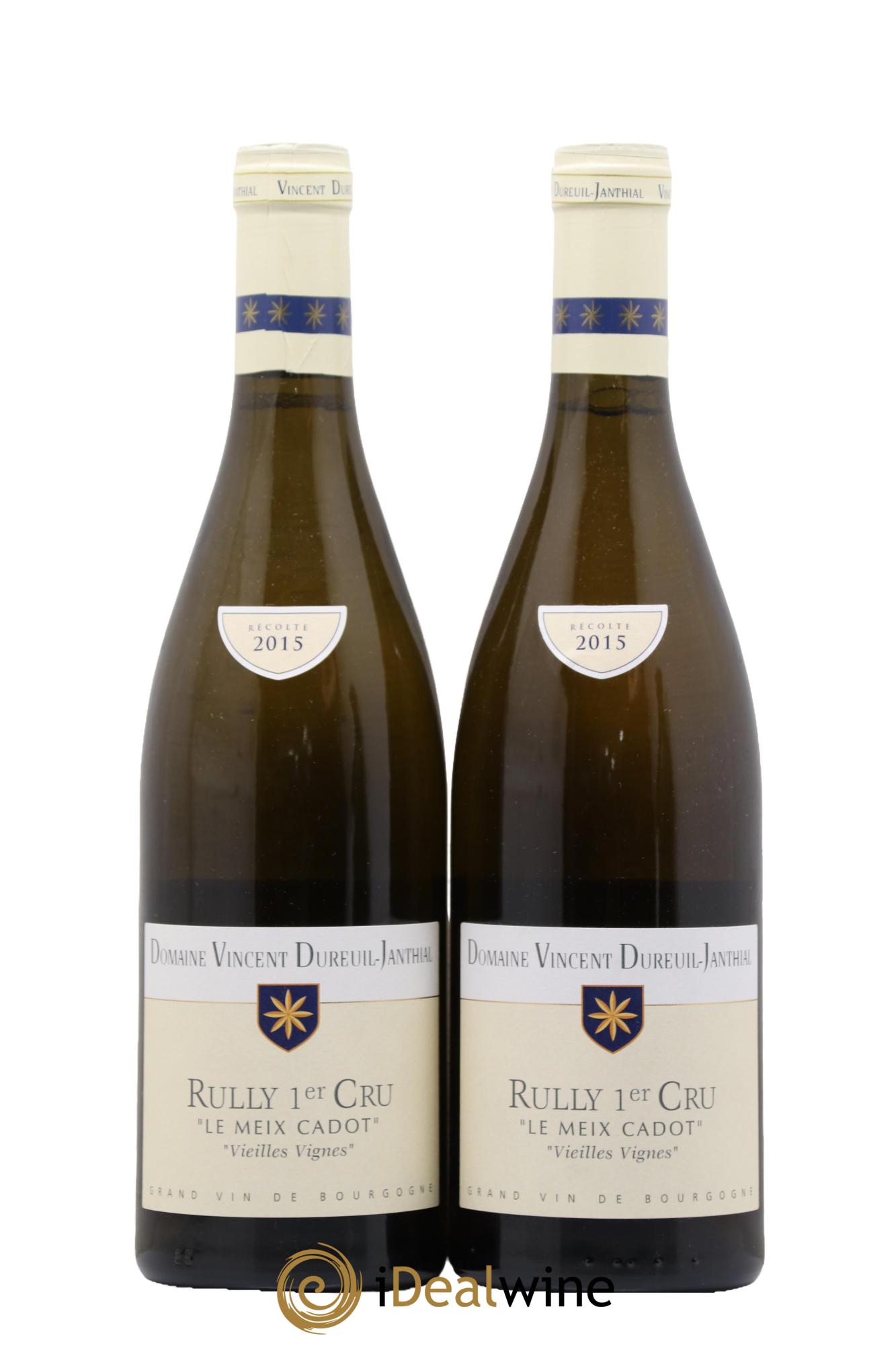 Rully 1er Cru Le Meix Cadot Vieilles Vignes Vincent Dureuil-Janthial 2015 - Lot de 2 bouteilles - 0