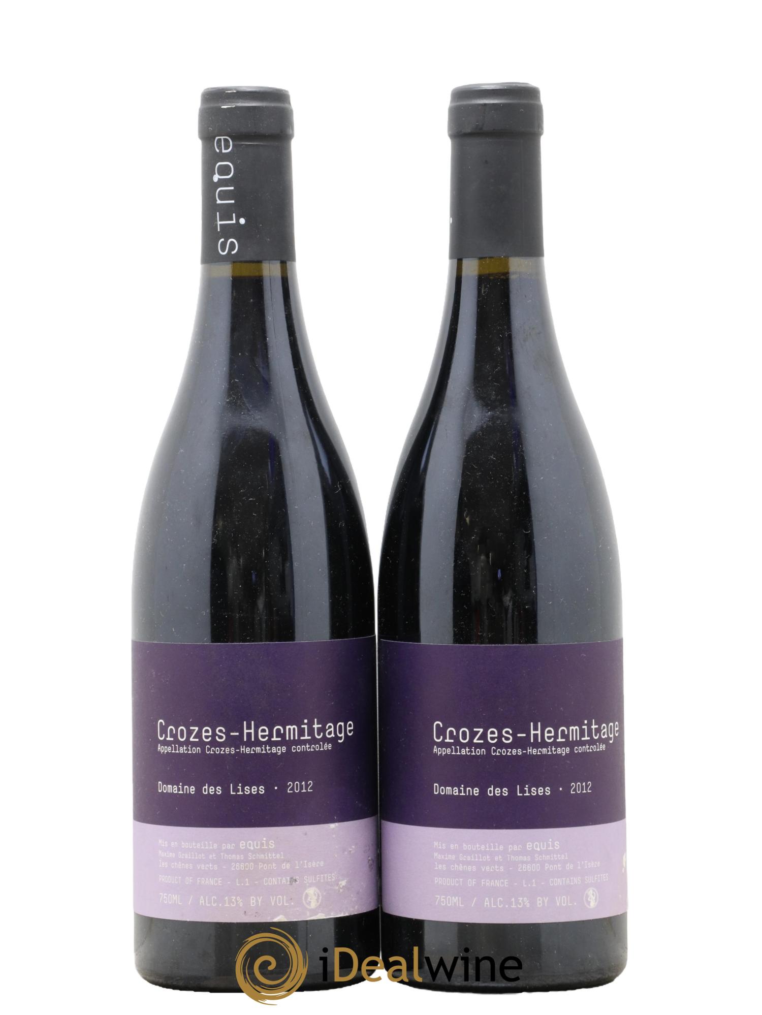 Crozes-Hermitage Lises (Domaine des) 2012 - Lot de 2 bouteilles - 0