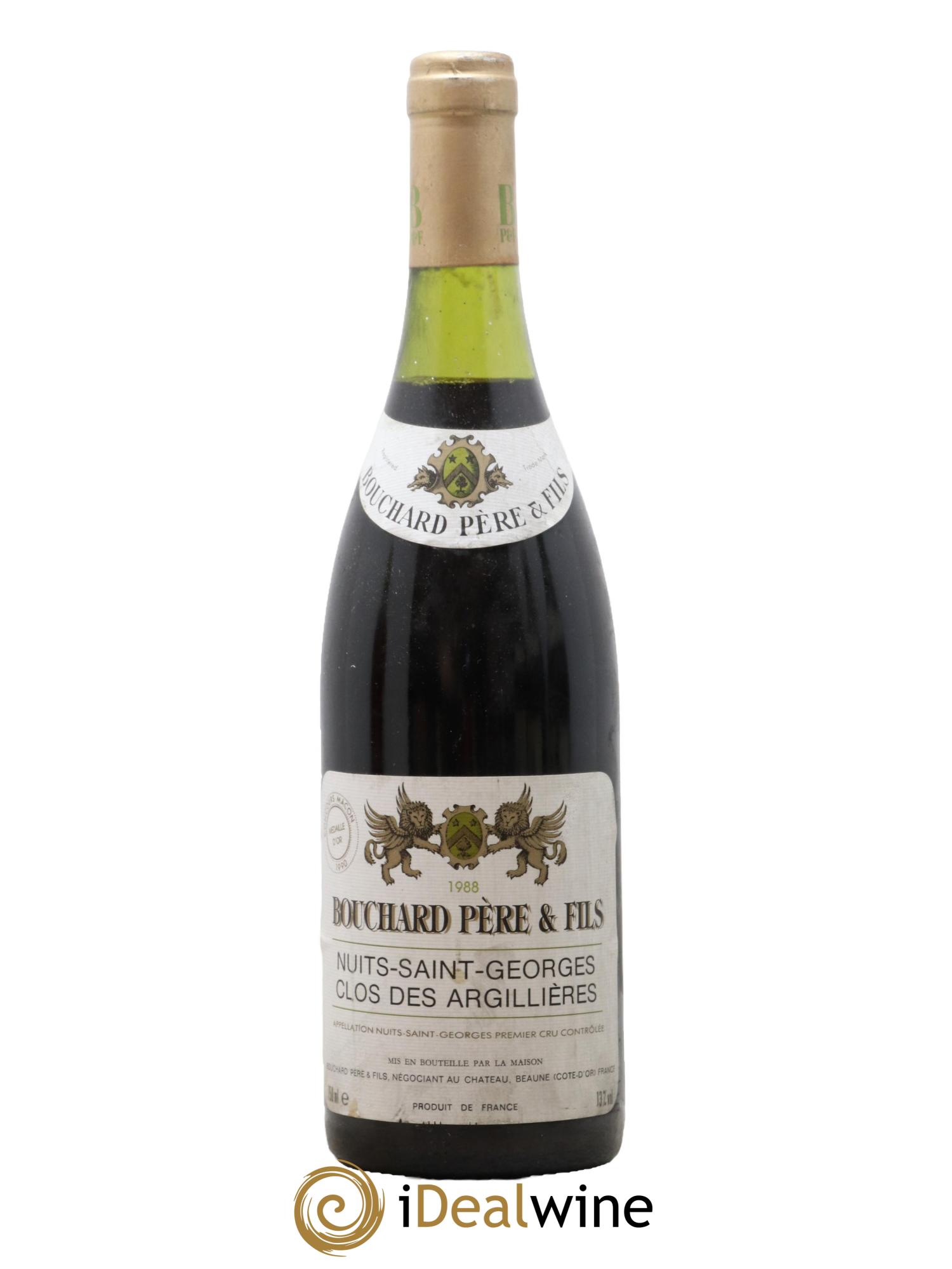 Nuits Saint-Georges 1er Cru Les Argillières Bouchard Père et Fils 1988 - Lot de 1 bouteille - 0