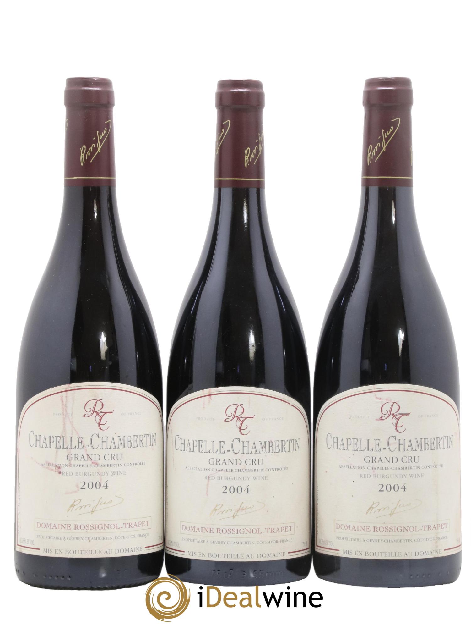 Chapelle-Chambertin Grand Cru Rossignol-Trapet (Domaine) 2004 - Lot of 3 bottles - 0