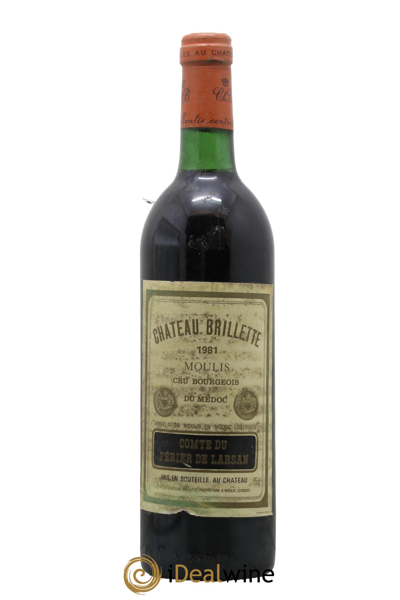 Château Brillette Cru Bourgeois 1981 - Lot de 1 bouteille - 0