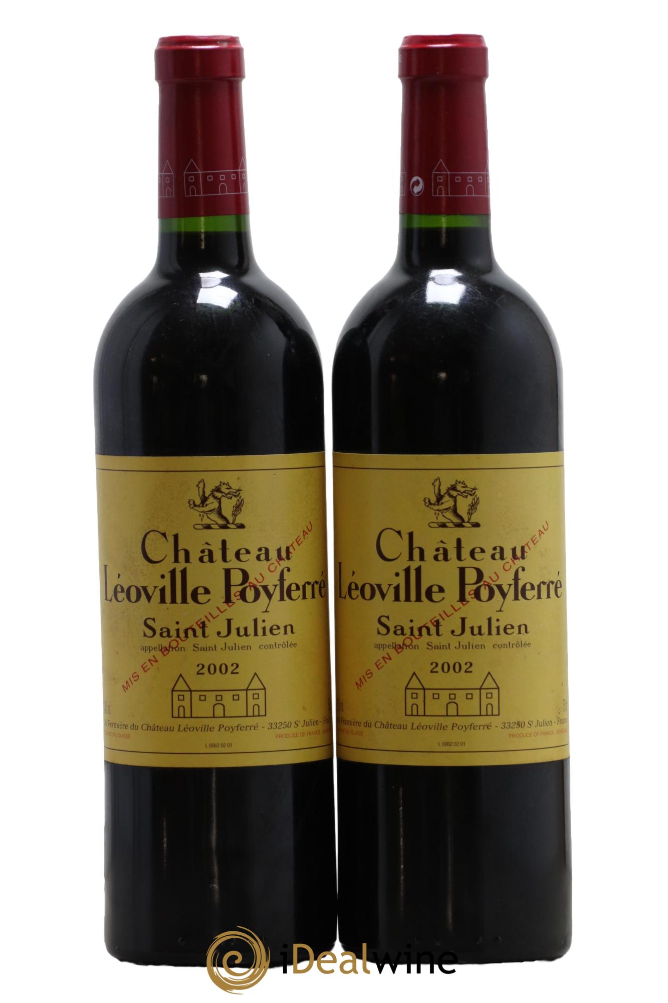 Château Léoville Poyferré 2ème Grand Cru Classé 2002 - Lot of 2 bottles - 0