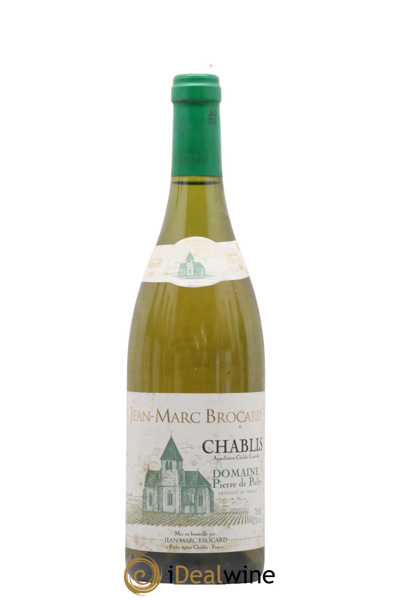 Chablis Domaine De Pierre De Prehy Jm Brocard 2005 - Lot of 1 bottle - 0