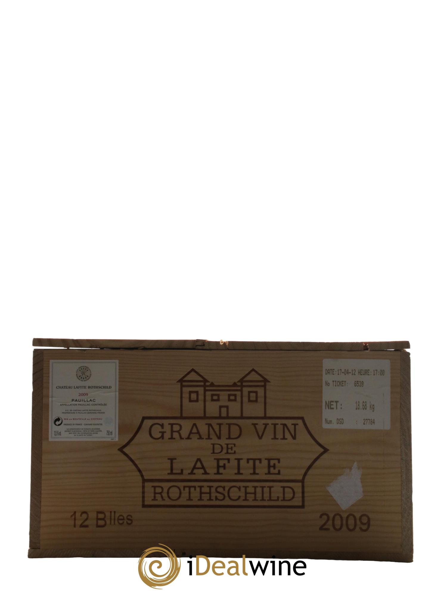 Château Lafite Rothschild 1er Grand Cru Classé 2009 - Lot de 12 bouteilles - 10