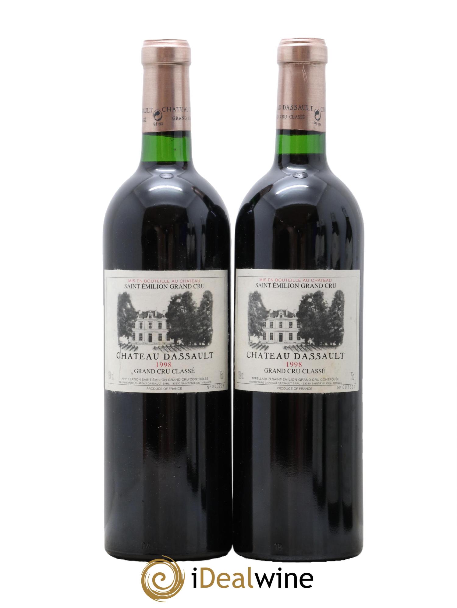 Château Dassault Grand Cru Classé 1998 - Lot de 2 bouteilles - 0