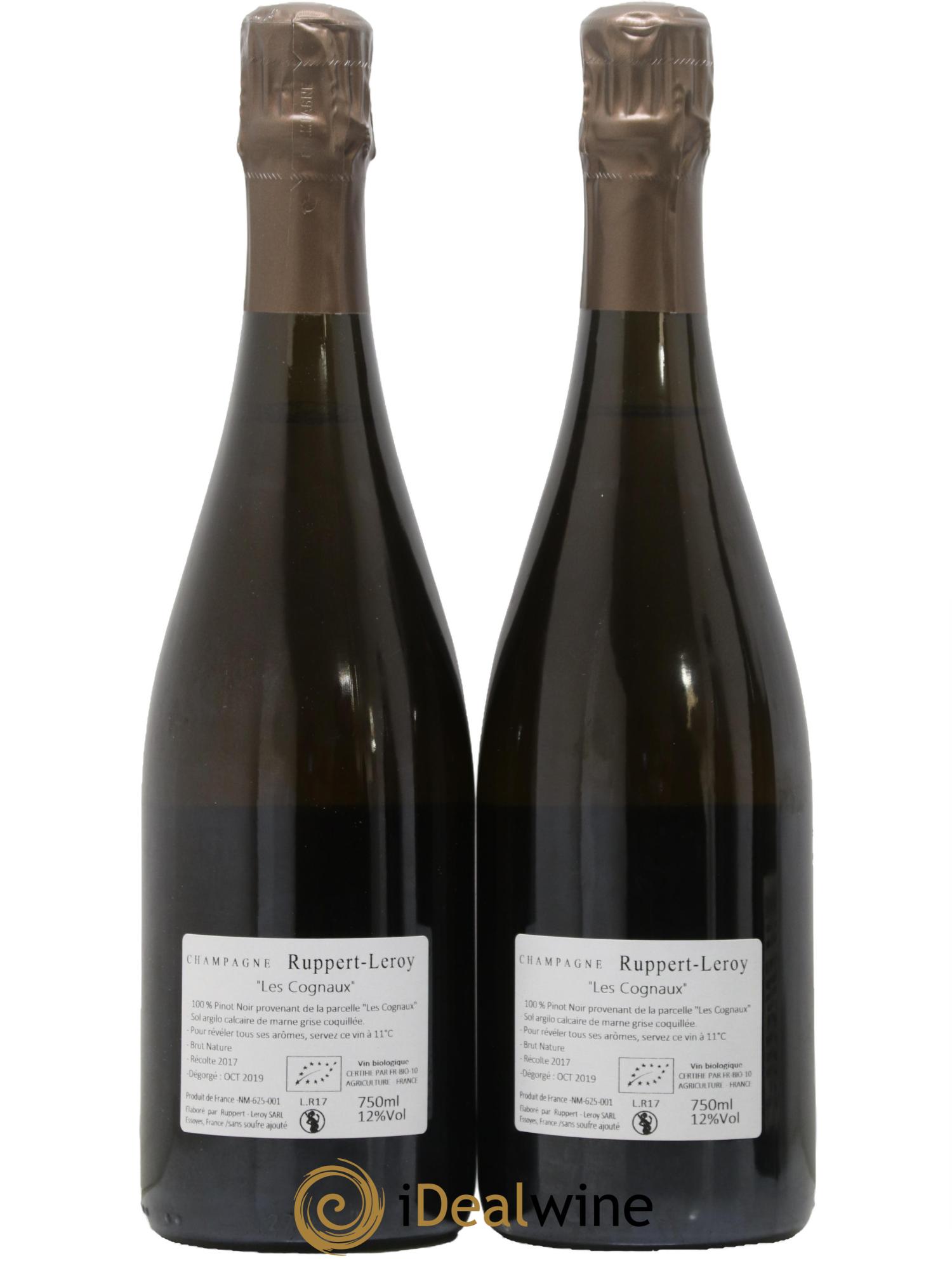 Brut Nature Les Cognaux Ruppert-Leroy 2017 - Lot de 2 bouteilles - 1