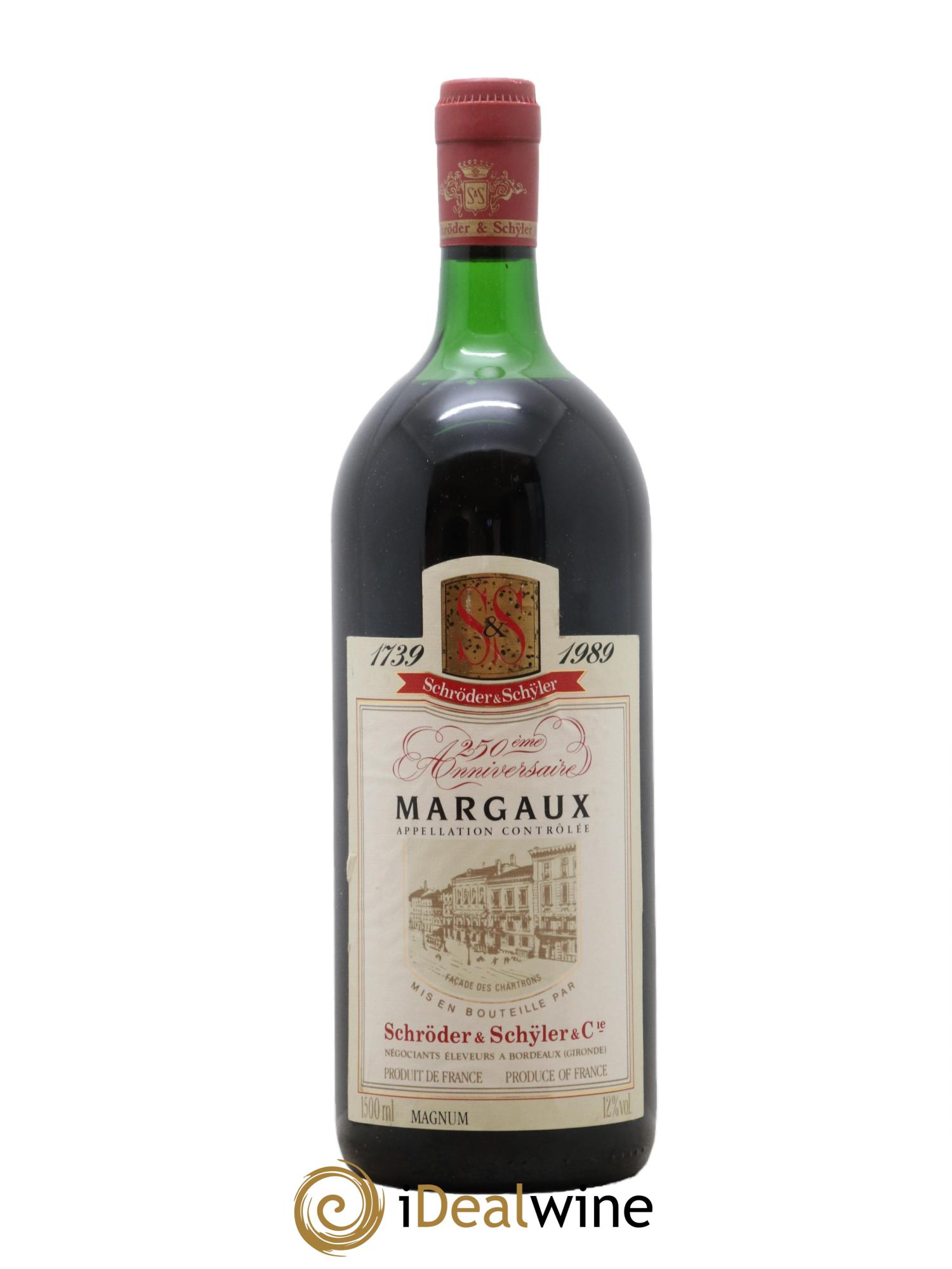 Bordeaux Margaux 250ème Anniversaire Schroeder et Schyler 1989 - Lot of 1 magnum - 0