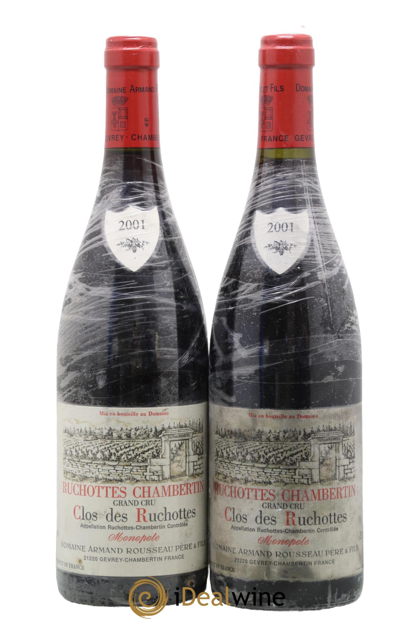 Ruchottes-Chambertin Grand Cru Clos des Ruchottes Armand Rousseau (Domaine) 2001 - Lot de 2 bouteilles - 0