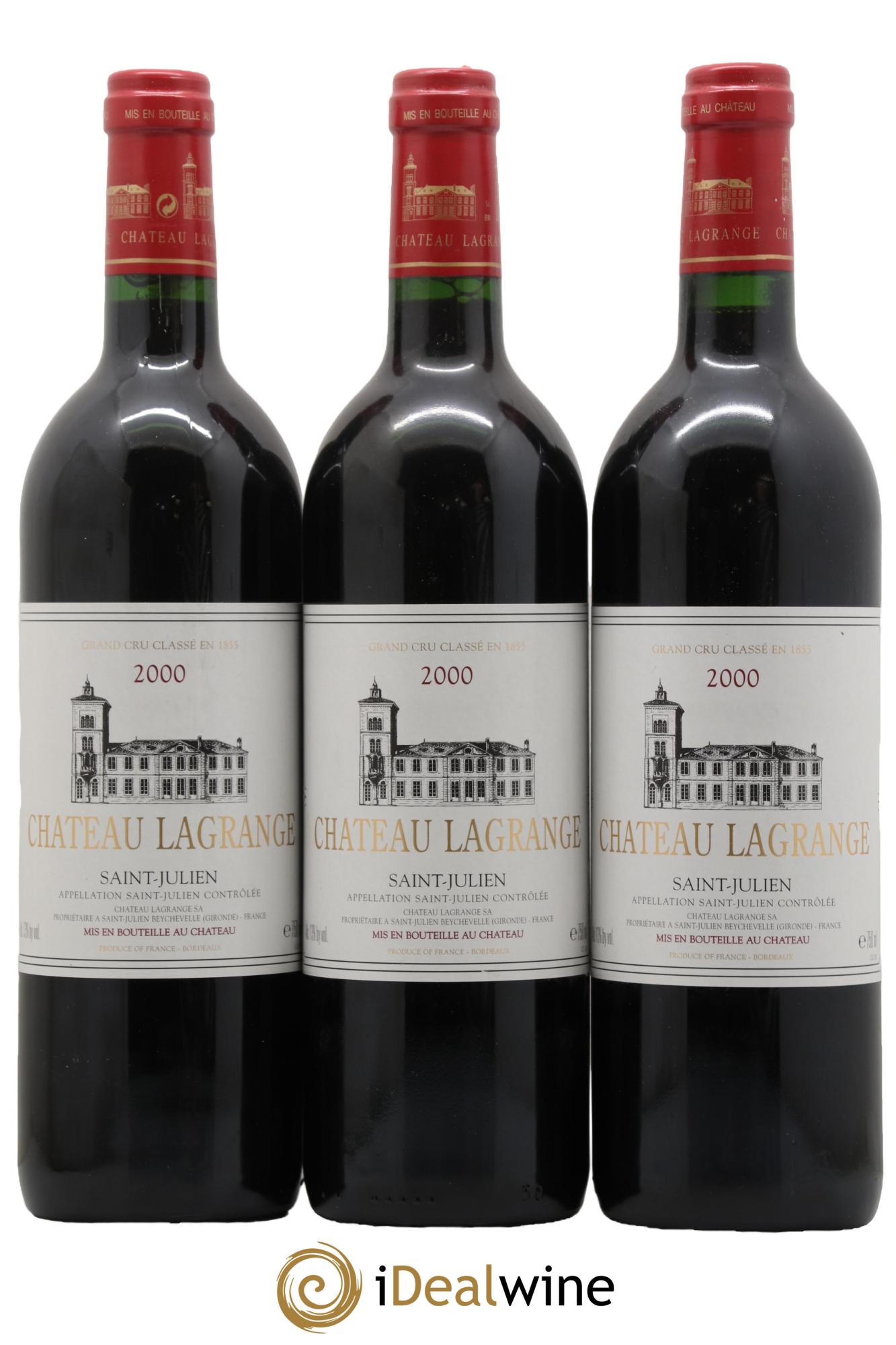 Château Lagrange 3ème Grand Cru Classé 2000 - Lot de 3 bouteilles - 0